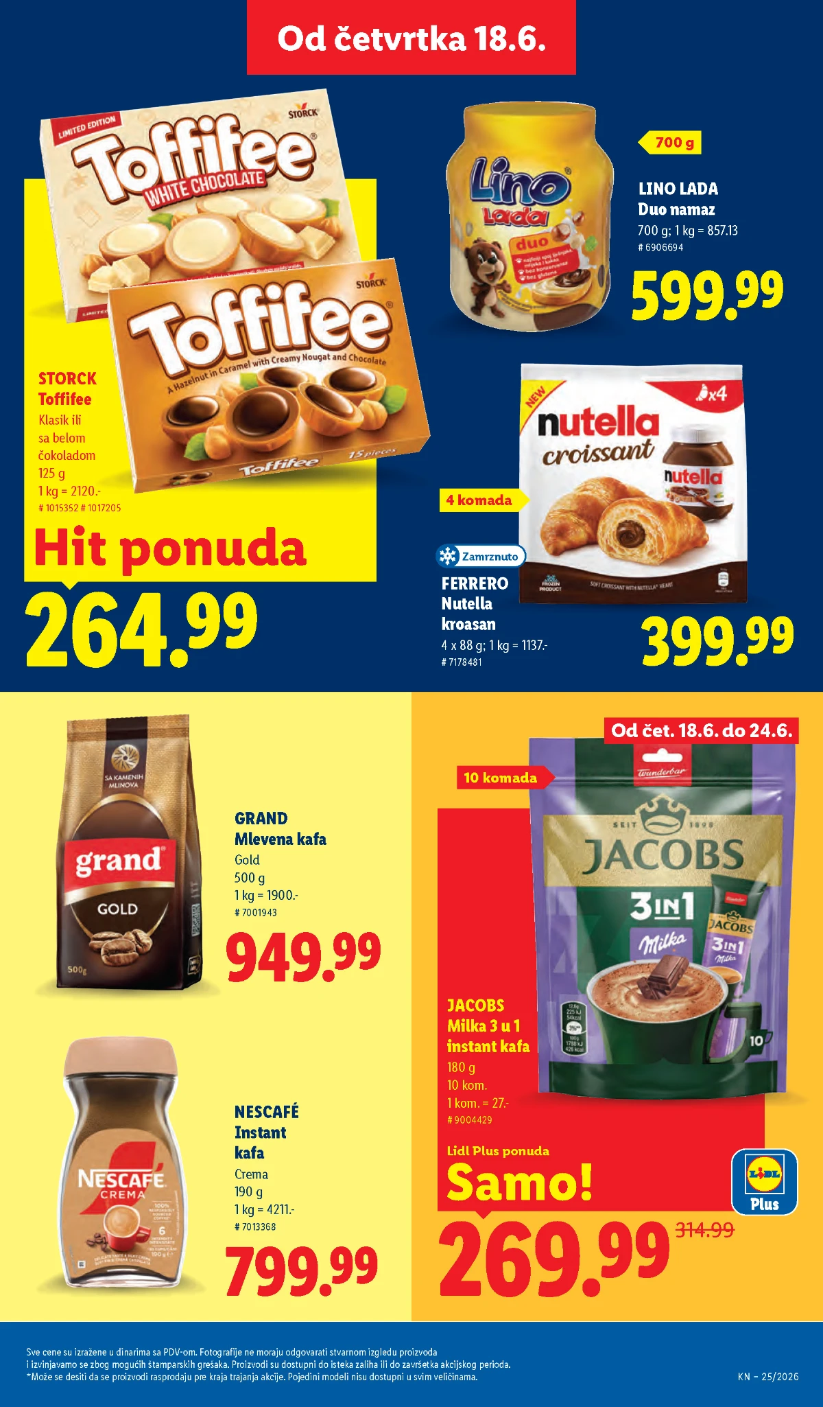 Keksi i slatkiši na akciji Kinder proizvodi, kroasani, Giotto praline i Jaffa keks po akcijskim cenama