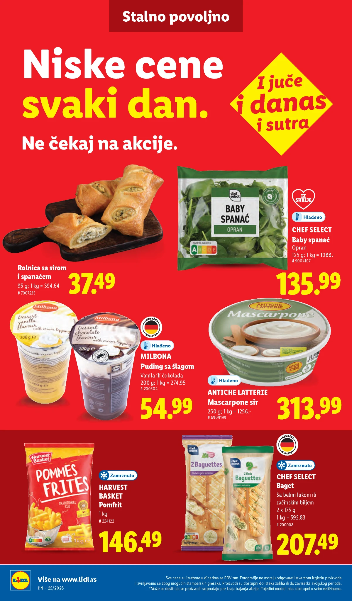 Svakodnevna kupovina po niskim cenama Stalno povoljno Lidl ponuda prehrambenih proizvoda