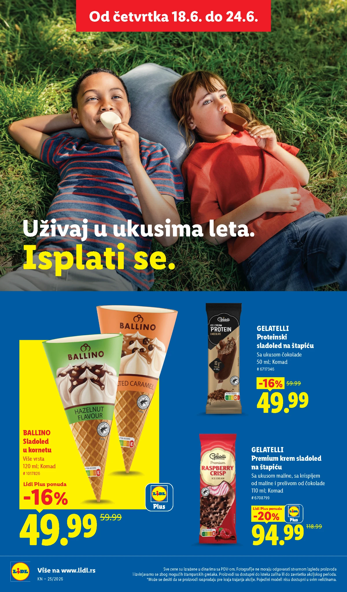 Početak velike Lidl sladoled akcije Ballino i Gelatelli sladoledi na akciji