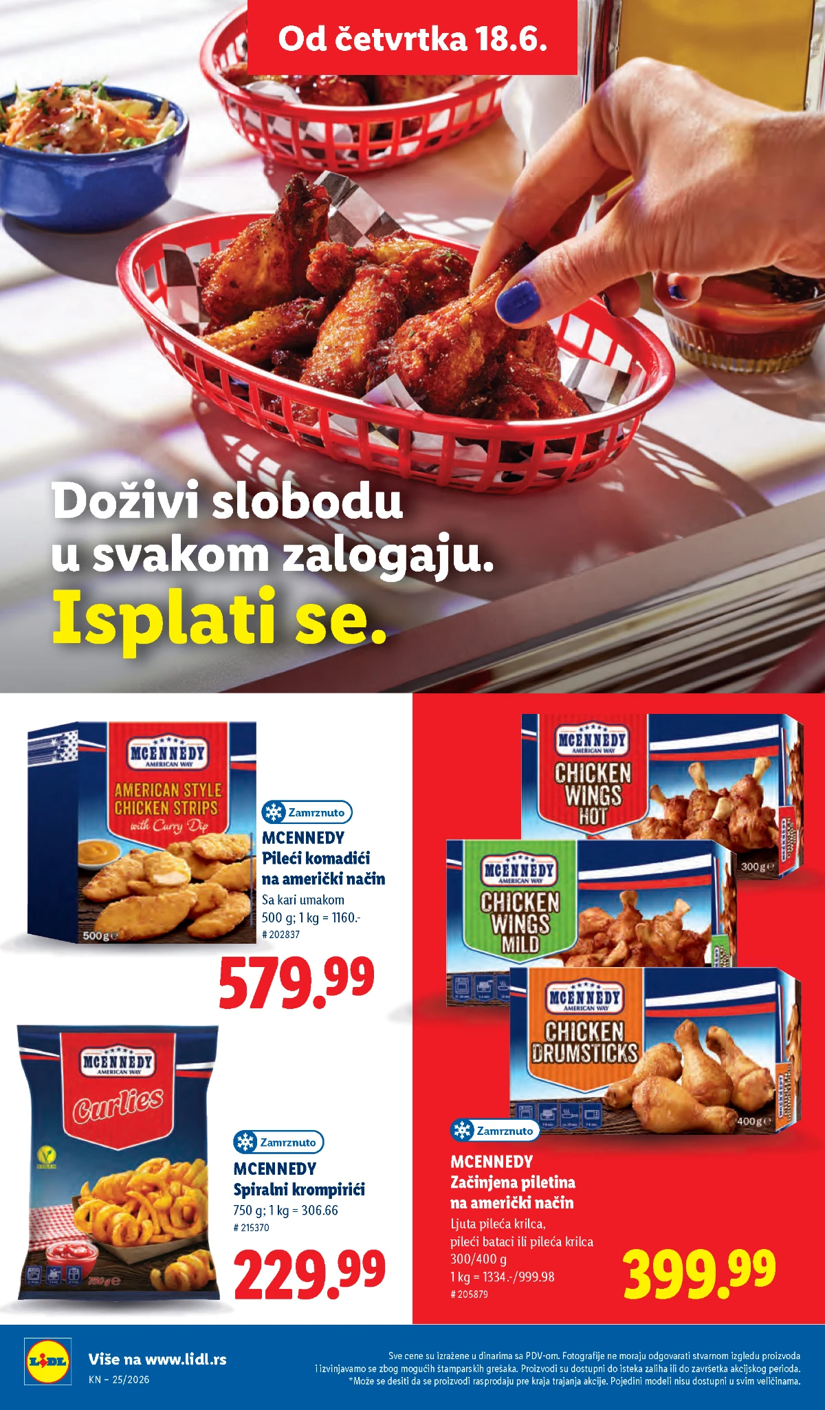 Američki specijaliteti u Lidl ponudi McEnnedy American Way proizvodi na akciji