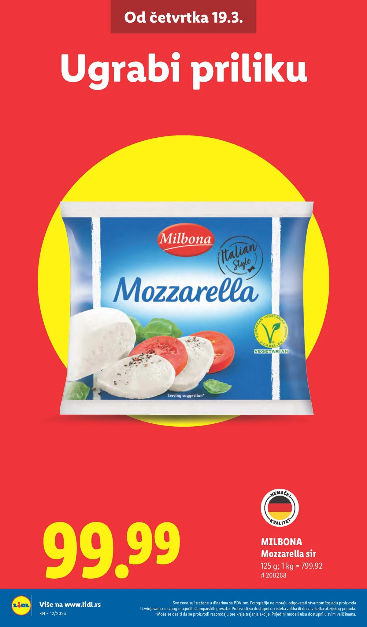 Lidl katalog strana 4 – aktuelna akcija i snižene cene do 25.03.2026 Lidl katalog akcija strana 4 – sniženja prehrana, pića i kućni proizvodi do 25.03.2026