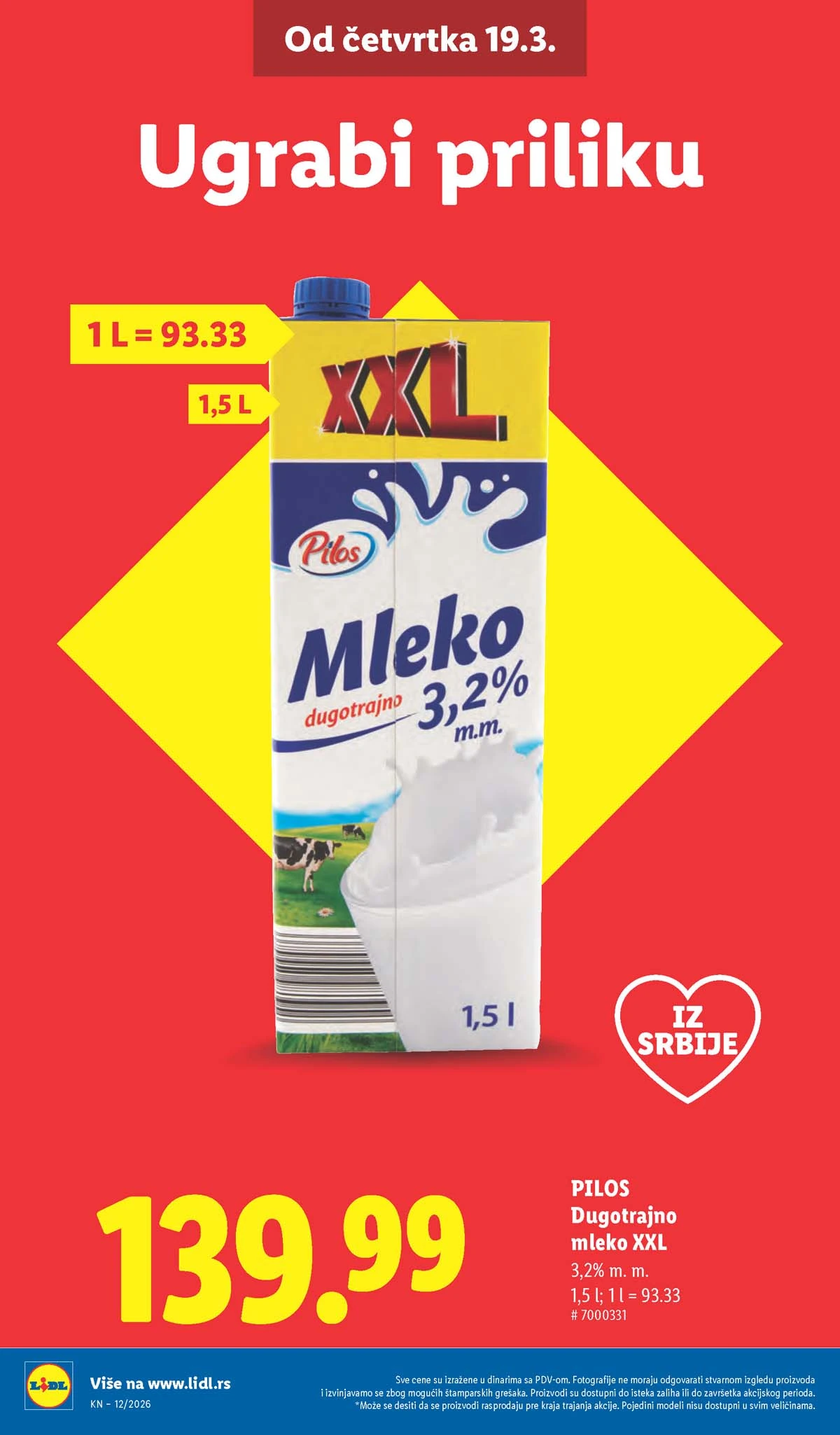 Lidl katalog strana 6 – aktuelna akcija i snižene cene do 25.03.2026 Lidl katalog akcija strana 6 – sniženja prehrana, pića i kućni proizvodi do 25.03.2026