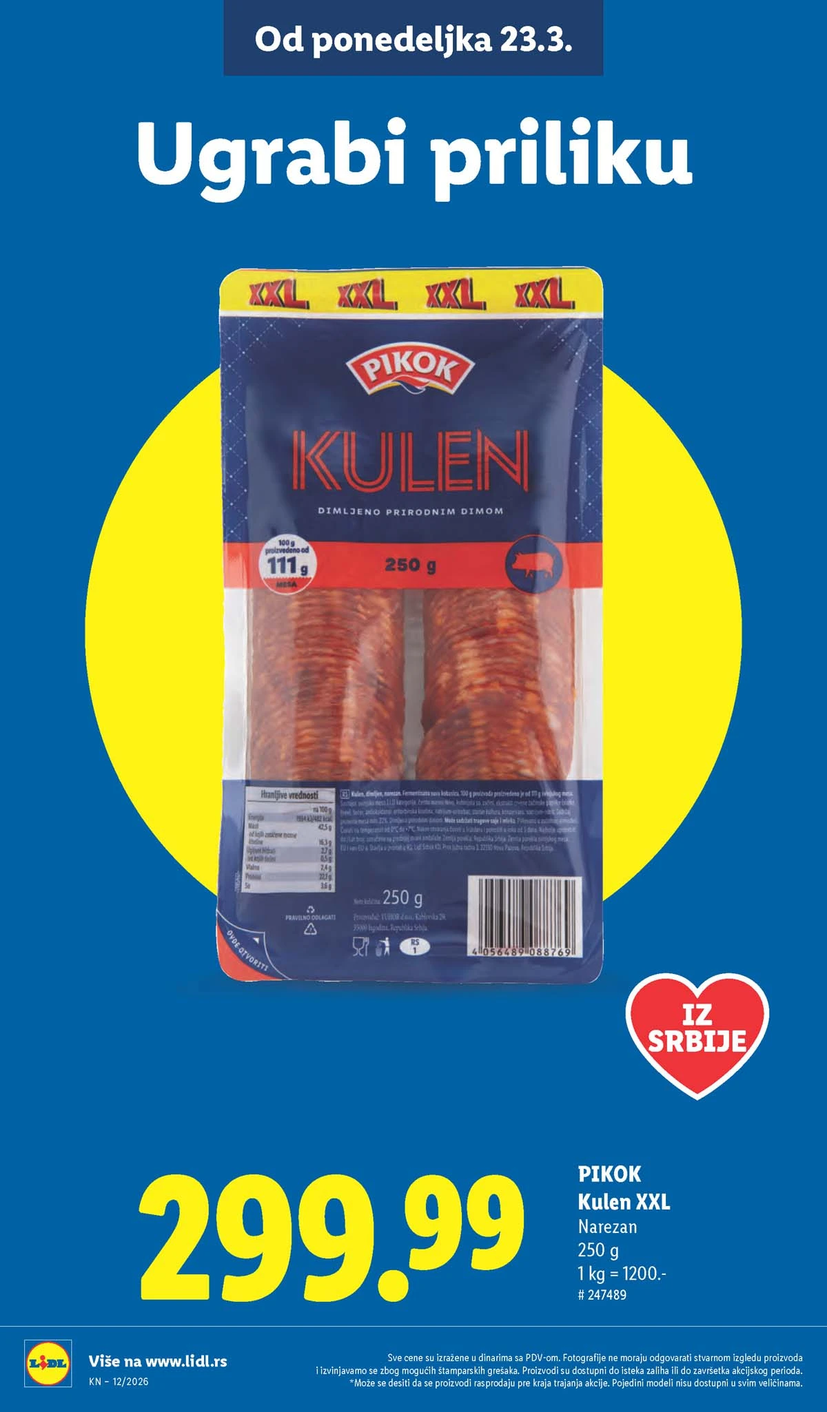 Lidl katalog strana 12 – aktuelna akcija i snižene cene do 25.03.2026 Lidl katalog akcija strana 12 – sniženja prehrana, pića i kućni proizvodi do 25.03.2026