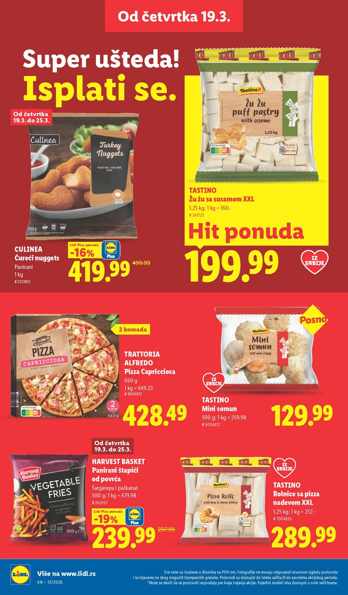 Lidl katalog strana 24 – aktuelna akcija i snižene cene do 25.03.2026 Lidl katalog akcija strana 24 – sniženja prehrana, pića i kućni proizvodi do 25.03.2026