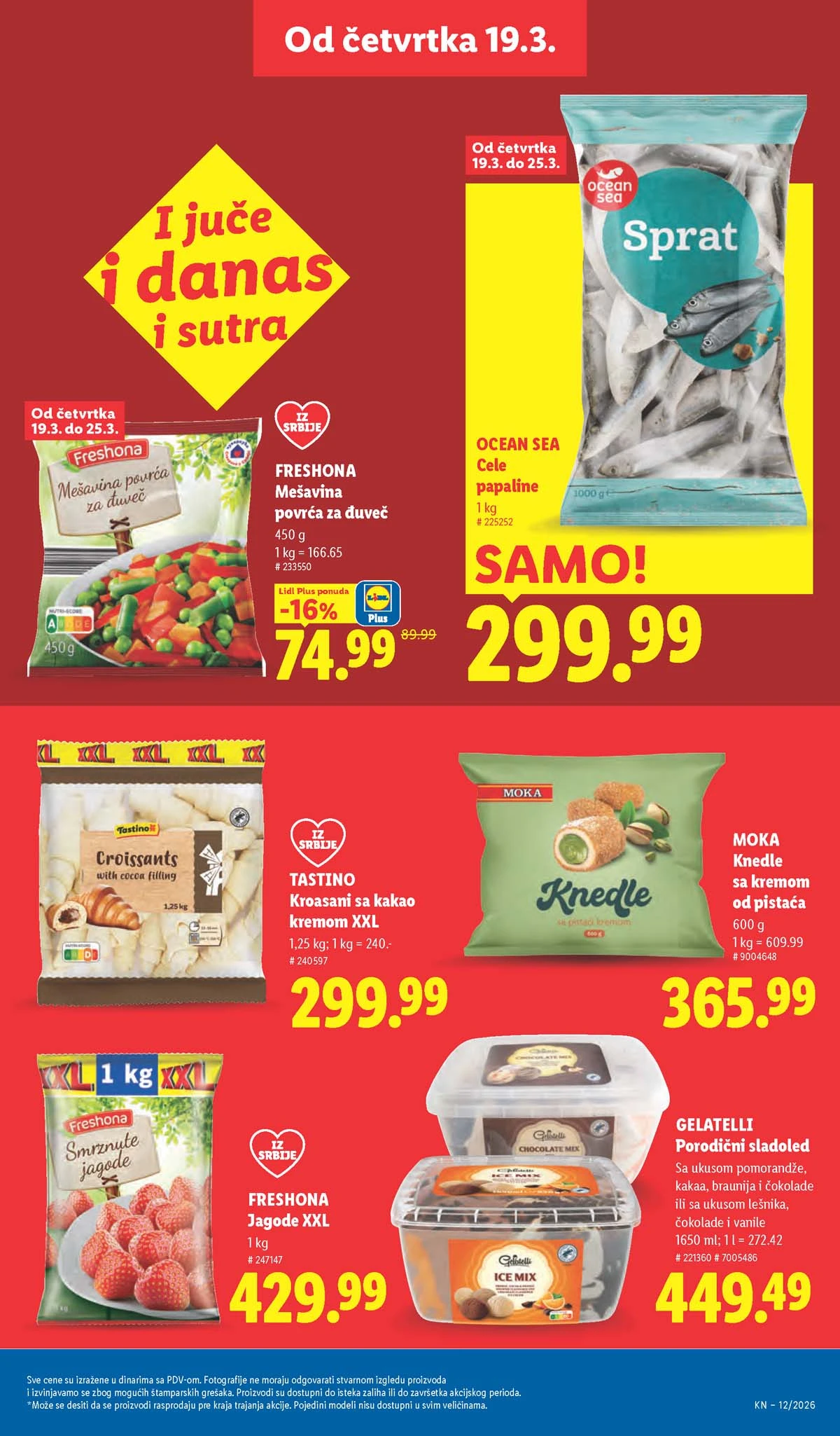 Lidl katalog strana 25 – aktuelna akcija i snižene cene do 25.03.2026 Lidl katalog akcija strana 25 – sniženja prehrana, pića i kućni proizvodi do 25.03.2026