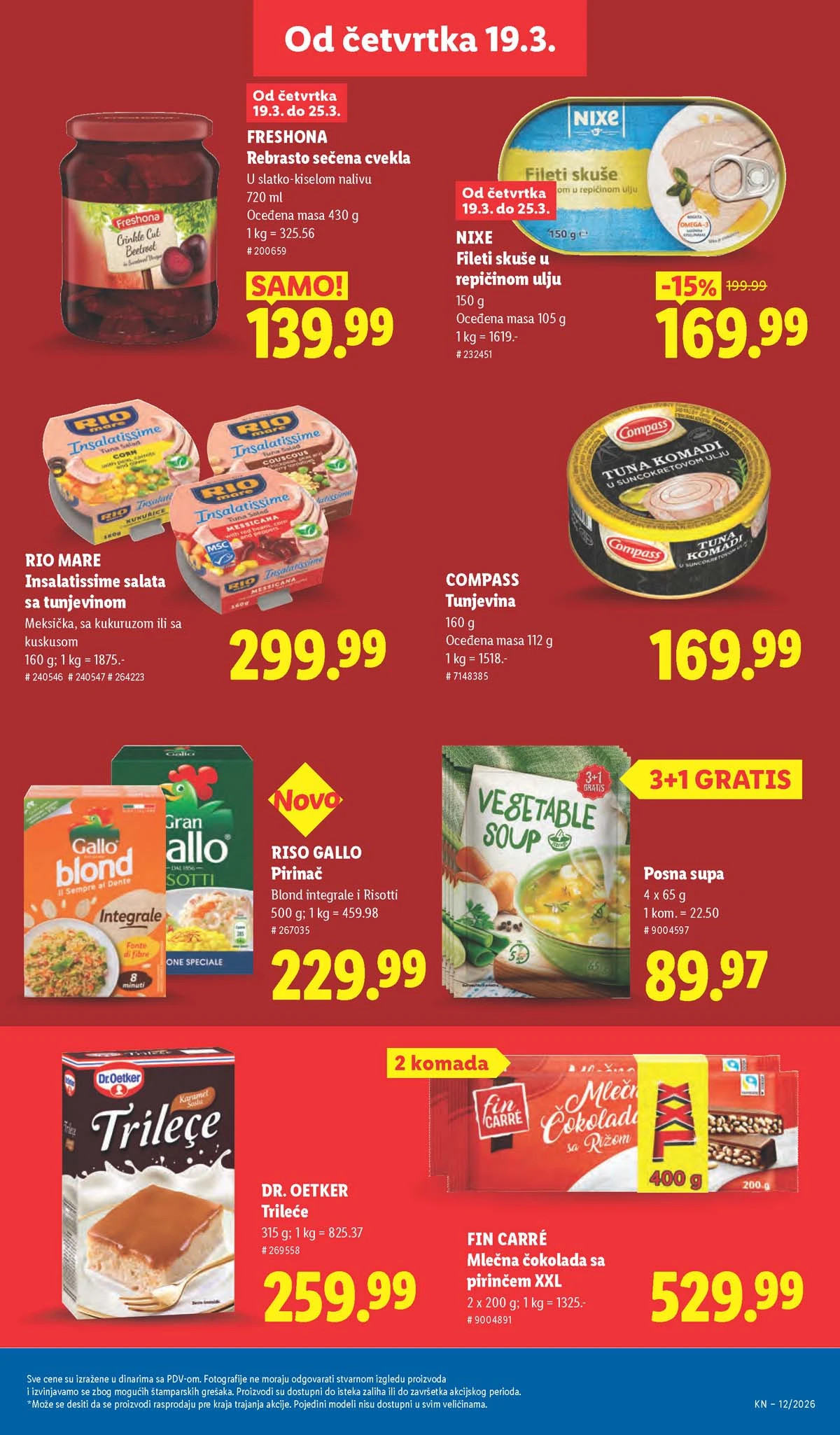 Lidl katalog strana 27 – aktuelna akcija i snižene cene do 25.03.2026 Lidl katalog akcija strana 27 – sniženja prehrana, pića i kućni proizvodi do 25.03.2026