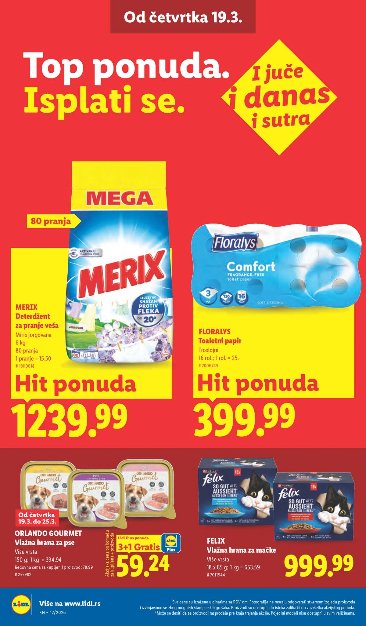Lidl katalog strana 32 – aktuelna akcija i snižene cene do 25.03.2026 Lidl katalog akcija strana 32 – sniženja prehrana, pića i kućni proizvodi do 25.03.2026