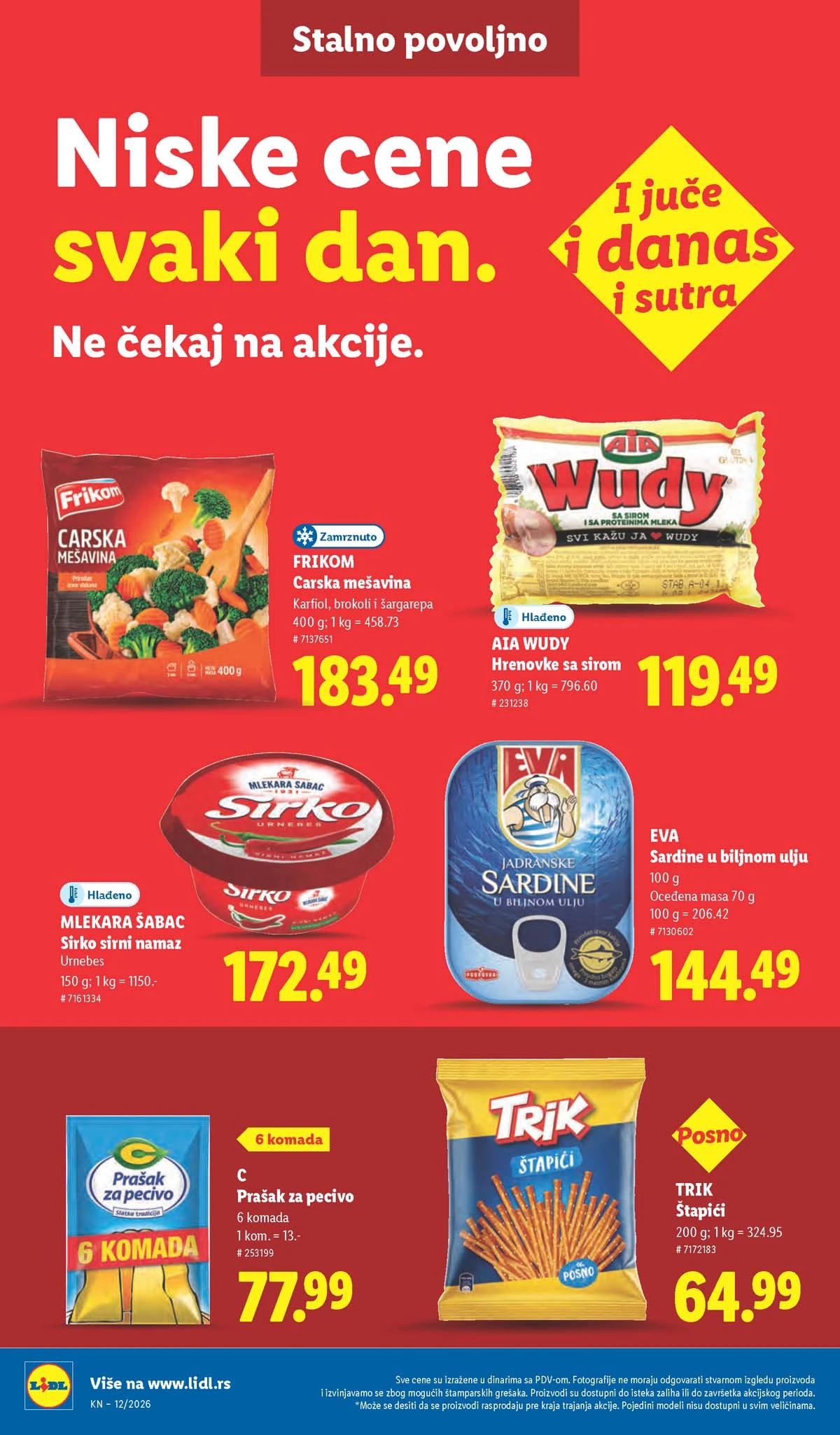 Lidl katalog strana 38 – aktuelna akcija i snižene cene do 25.03.2026 Lidl katalog akcija strana 38 – sniženja prehrana, pića i kućni proizvodi do 25.03.2026