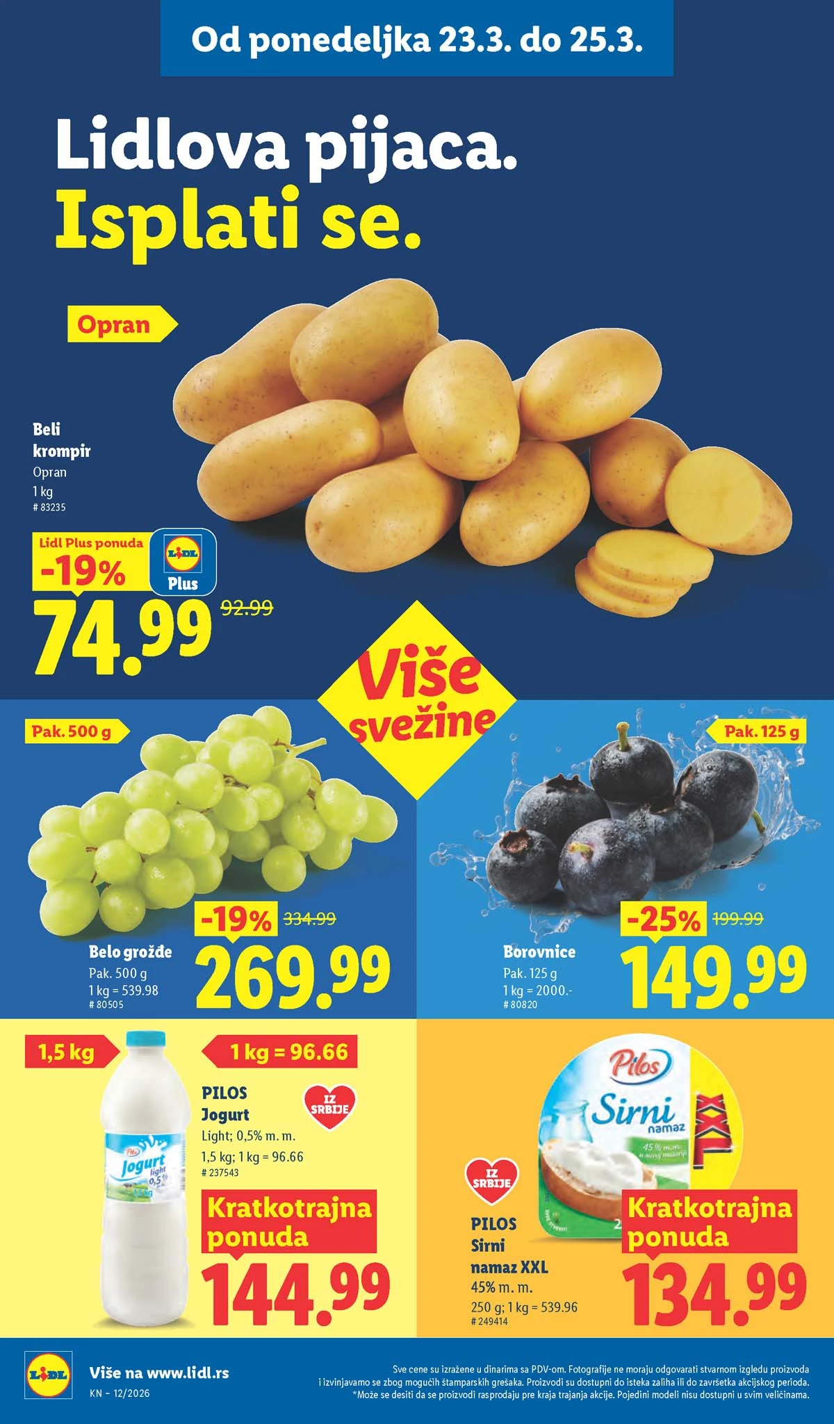 Lidl katalog strana 82 – aktuelna akcija i snižene cene do 25.03.2026 Lidl katalog akcija strana 82 – sniženja prehrana, pića i kućni proizvodi do 25.03.2026