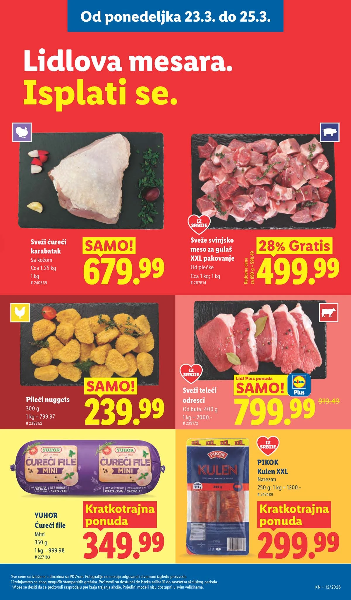 Lidl katalog strana 83 – aktuelna akcija i snižene cene do 25.03.2026 Lidl katalog akcija strana 83 – sniženja prehrana, pića i kućni proizvodi do 25.03.2026