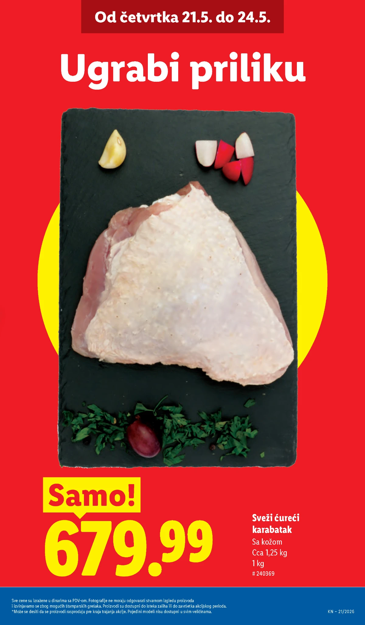 Lidl katalog strana 3 – grill miks i Lidl mesara od 21.05.2026 Lidl mesara Srbija maj 2026 – grill miks 799,99 din i domaće kobasice