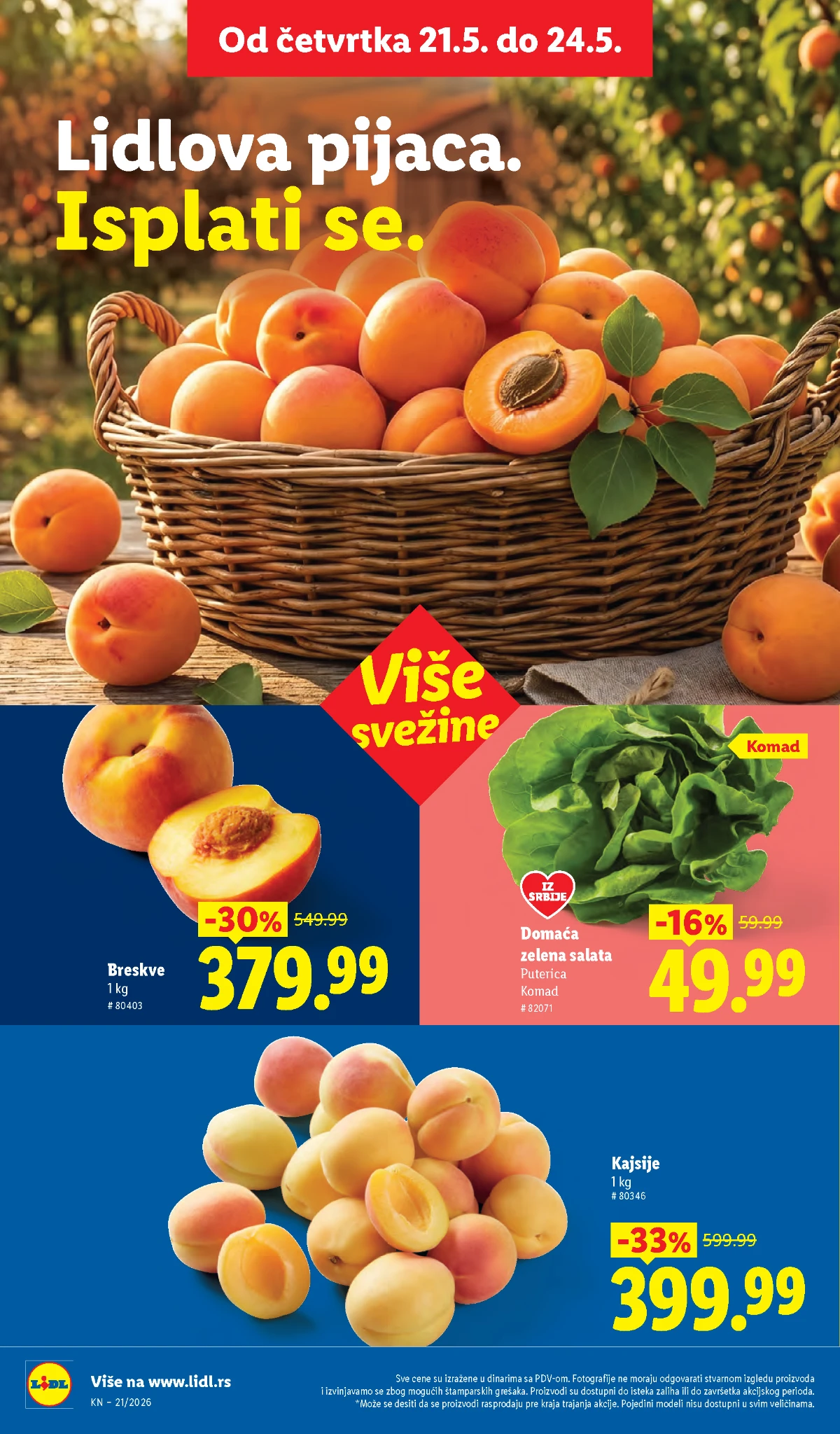 Lidl katalog strana 14 – proizvodi po sniženim cenama Lidl katalog Srbija 2026 – proizvodi za svakodnevnu kupovinu