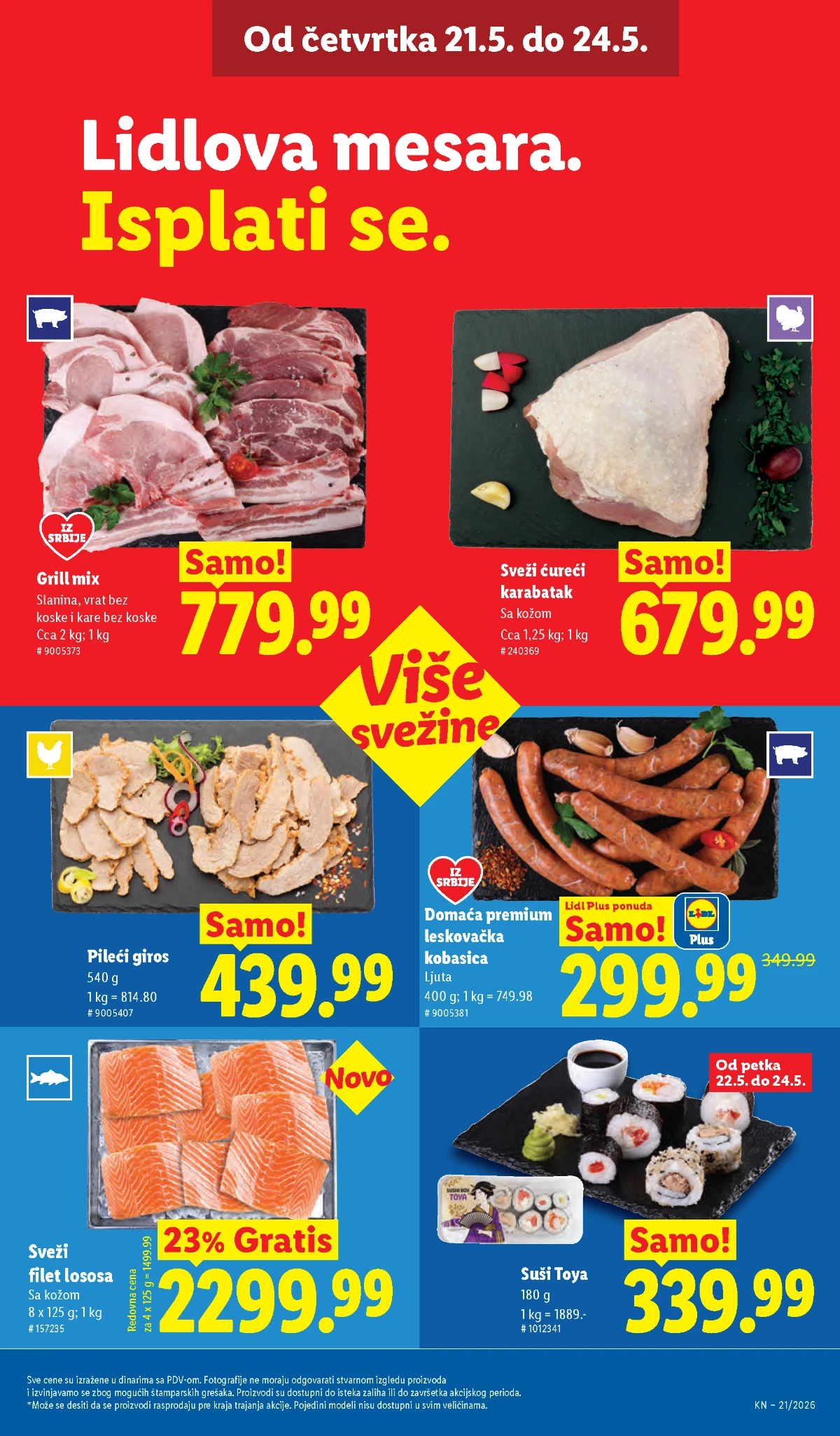 Lidl katalog strana 17 – sezonske akcije i hit proizvodi Lidl sezonske akcije i proizvodi na sniženju maj 2026