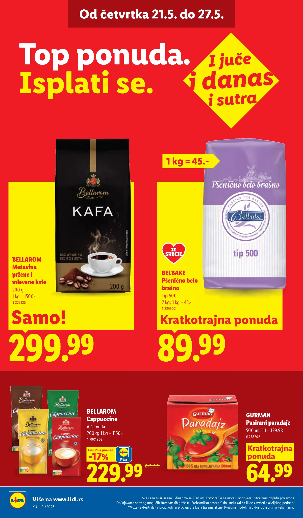 Lidl katalog akcija strana 26 – hit ponude 07.05.–13.05.2026 Lidl katalog akcija strana 26 hit ponude Srbija 2026