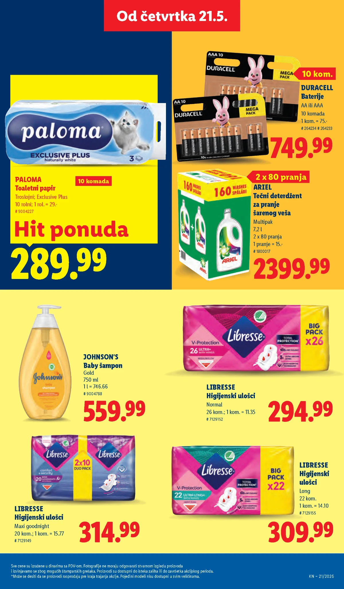 Lidl katalog akcija strana 39 – hit ponude 07.05.–13.05.2026 Lidl katalog akcija strana 39 hit ponude Srbija 2026