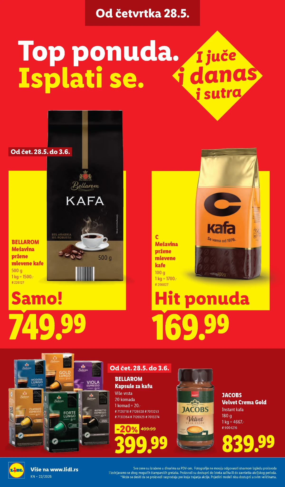 Lidl katalog strana 26 – akcijska ponuda od 28.05. do 03.06.2026 Lidl katalog strana 26 – Lidl sniženja i nova akcija