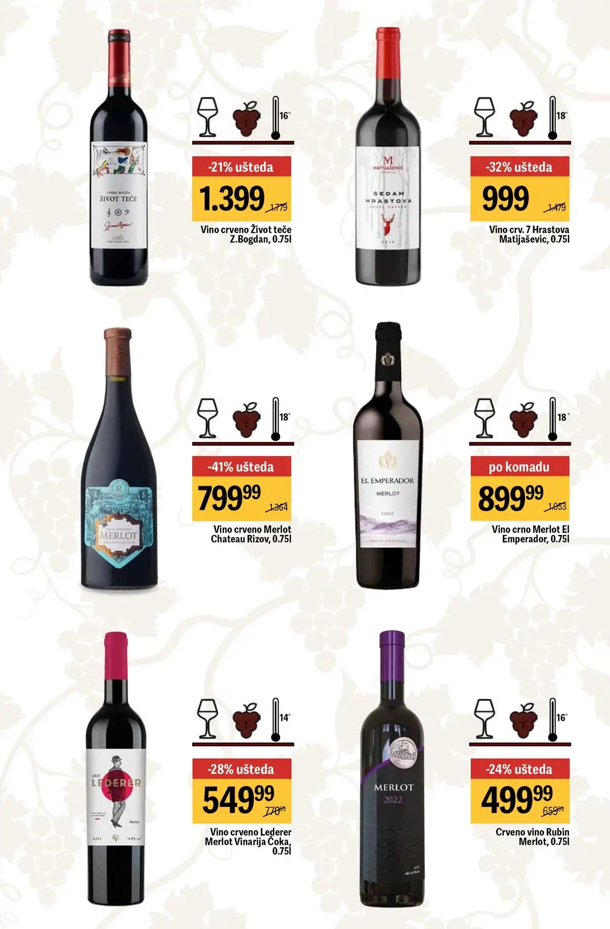 Maxi akcija vina do 40% strana 5 – ponude do 29.04.2026 Maxi vina do 40% katalog strana 5 Srbija 2026 do 29.04.