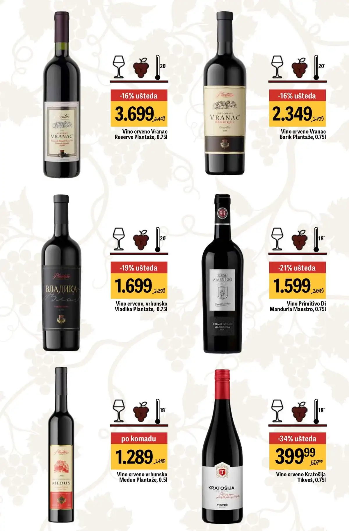 Maxi akcija vina do 40% strana 7 – ponude do 29.04.2026 Maxi vina do 40% katalog strana 7 Srbija 2026 do 29.04.