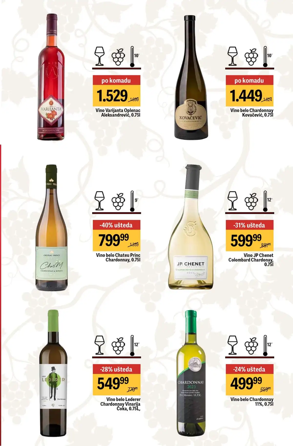 Maxi akcija vina do 40% strana 23 – ponude do 29.04.2026 Maxi vina do 40% katalog strana 23 Srbija 2026 do 29.04.