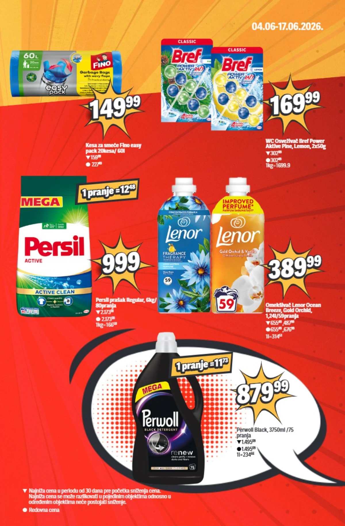 Maxi Šok nedelja – Persil, Lenor, Perwoll i Bref na akciji