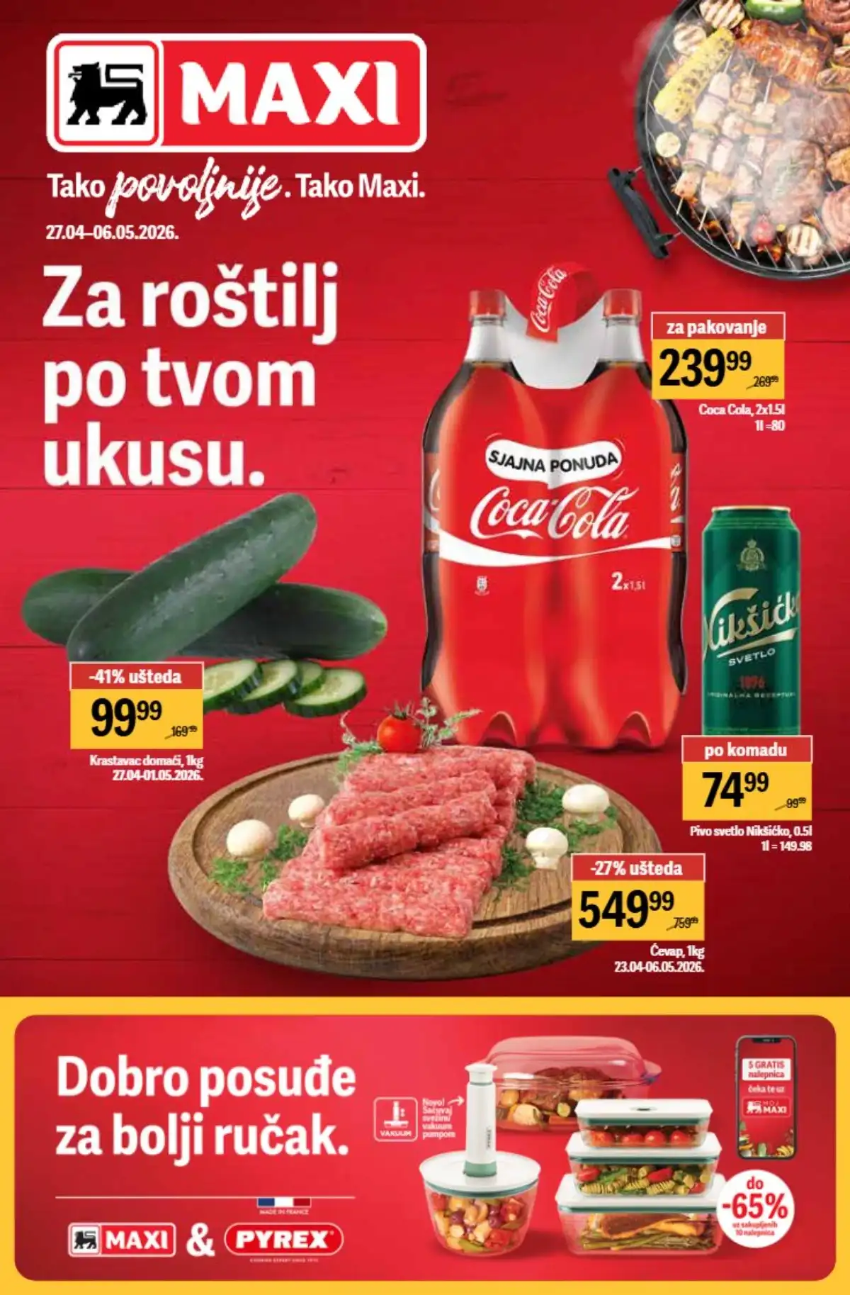 Maxi akcija do 50 posto katalog sniženja prehrana i piće april / maj 2026 Srbija