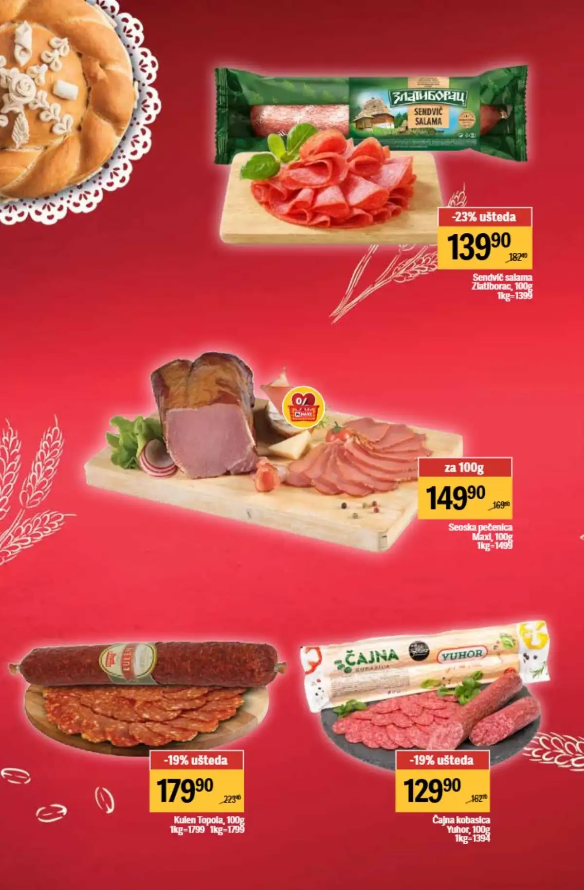 Maxi nedeljni katalog strana 10 zamrznuti proizvodi i gotova jela Srbija  april / maj 2026