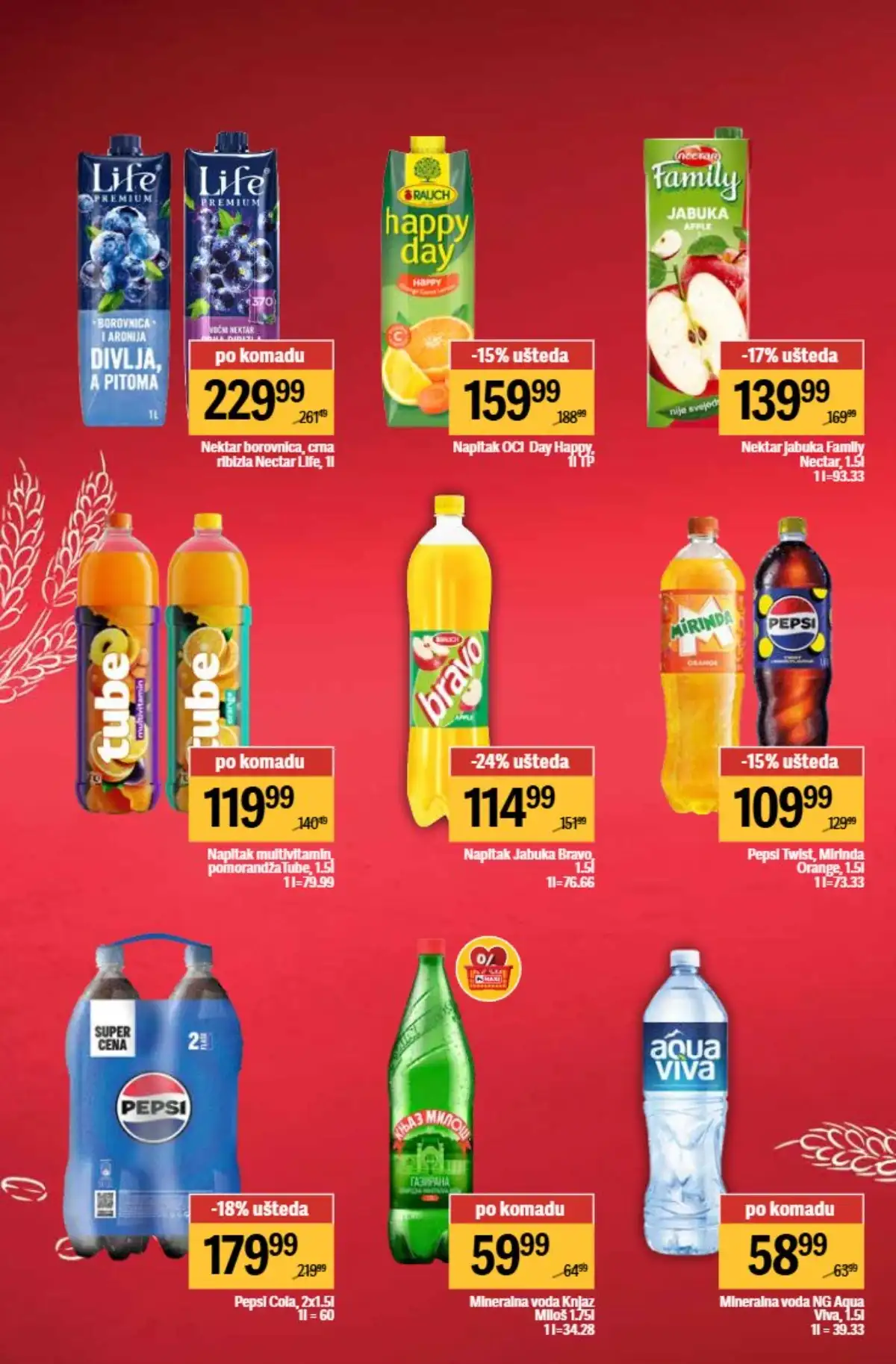 Maxi nedeljni katalog strana 14 proizvodi za kućne ljubimce akcija Srbija  april / maj 2026