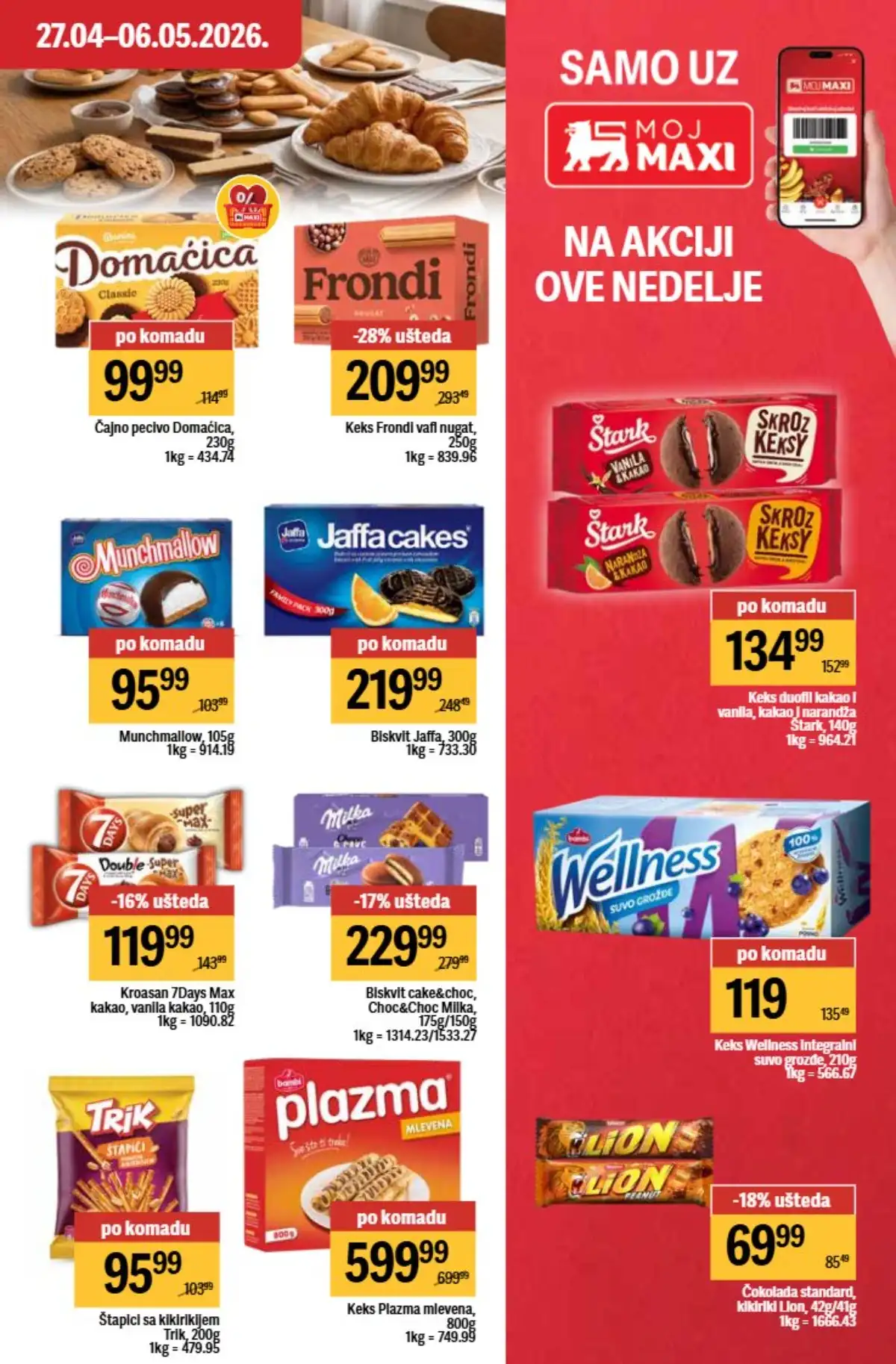 Maxi nedeljni katalog strana 33 ponude za porodicu Srbija  april / maj 2026