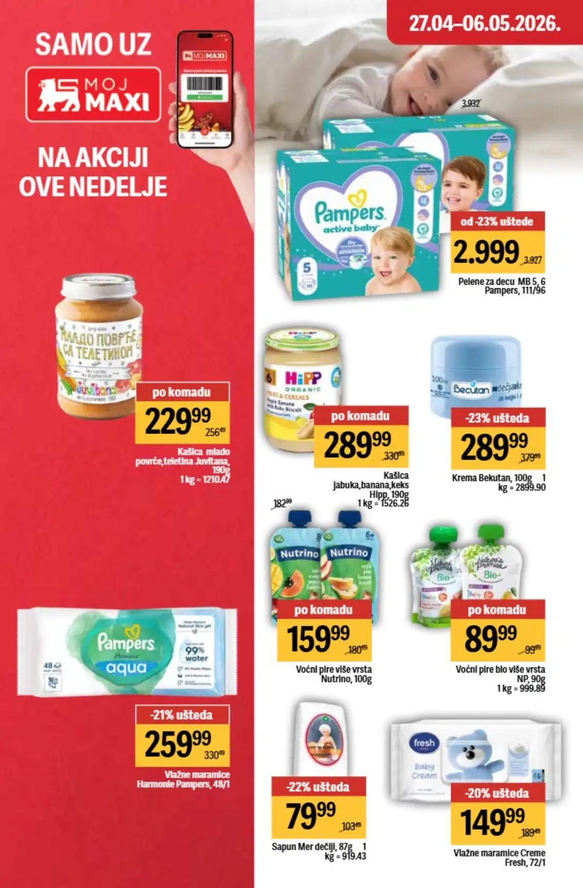 Maxi nedeljni katalog strana 34 ponude za porodicu Srbija  april / maj 2026