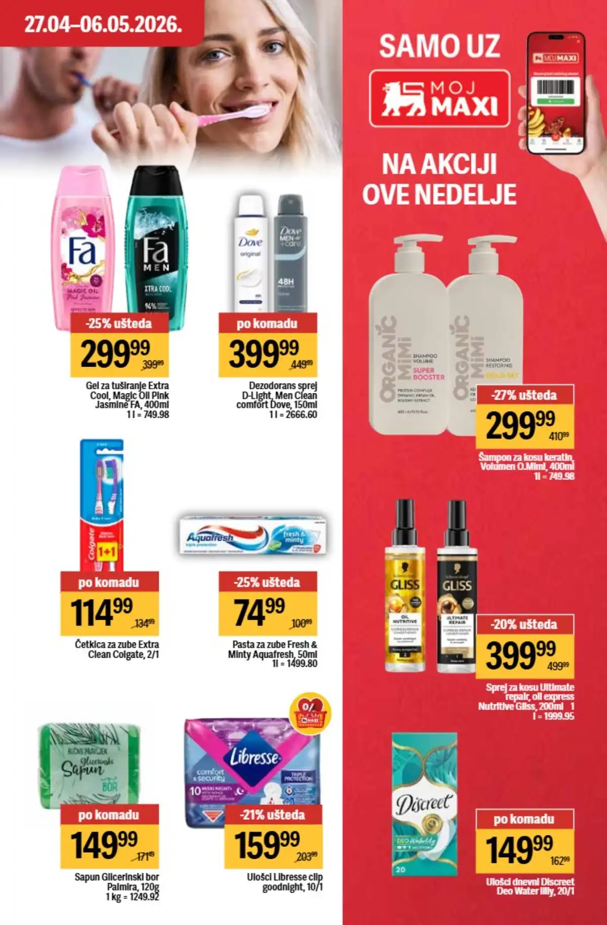 Maxi nedeljni katalog strana 35 ponude za porodicu Srbija  april / maj 2026