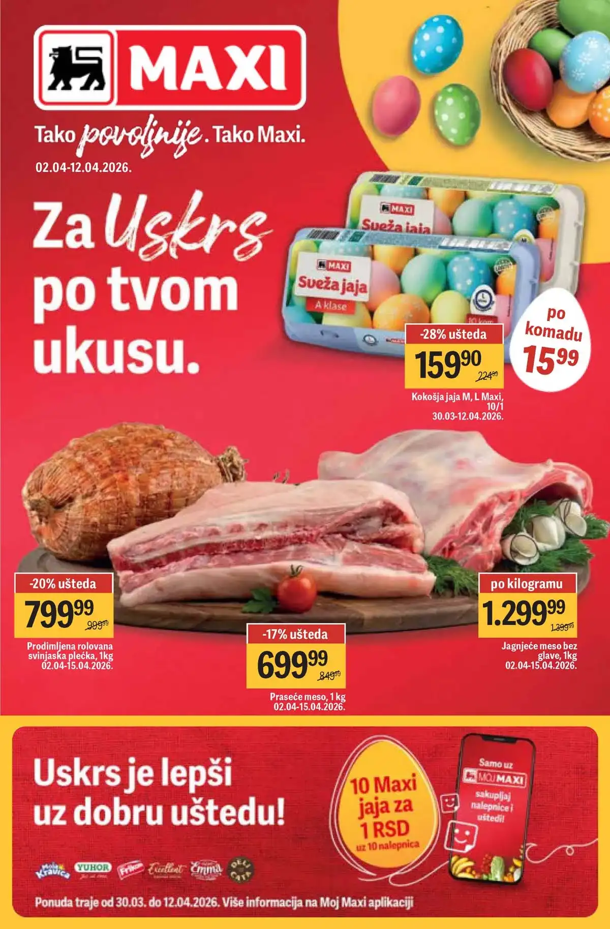 Maxi akcija do 59% katalog sniženja 2026 Srbija prehrana i piće