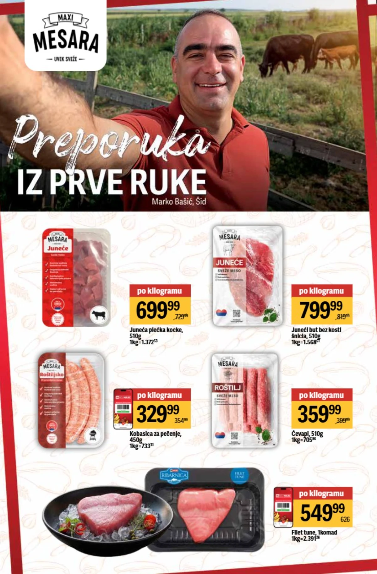 Ćureći file, juneći but i ćevapi na akciji strana 8