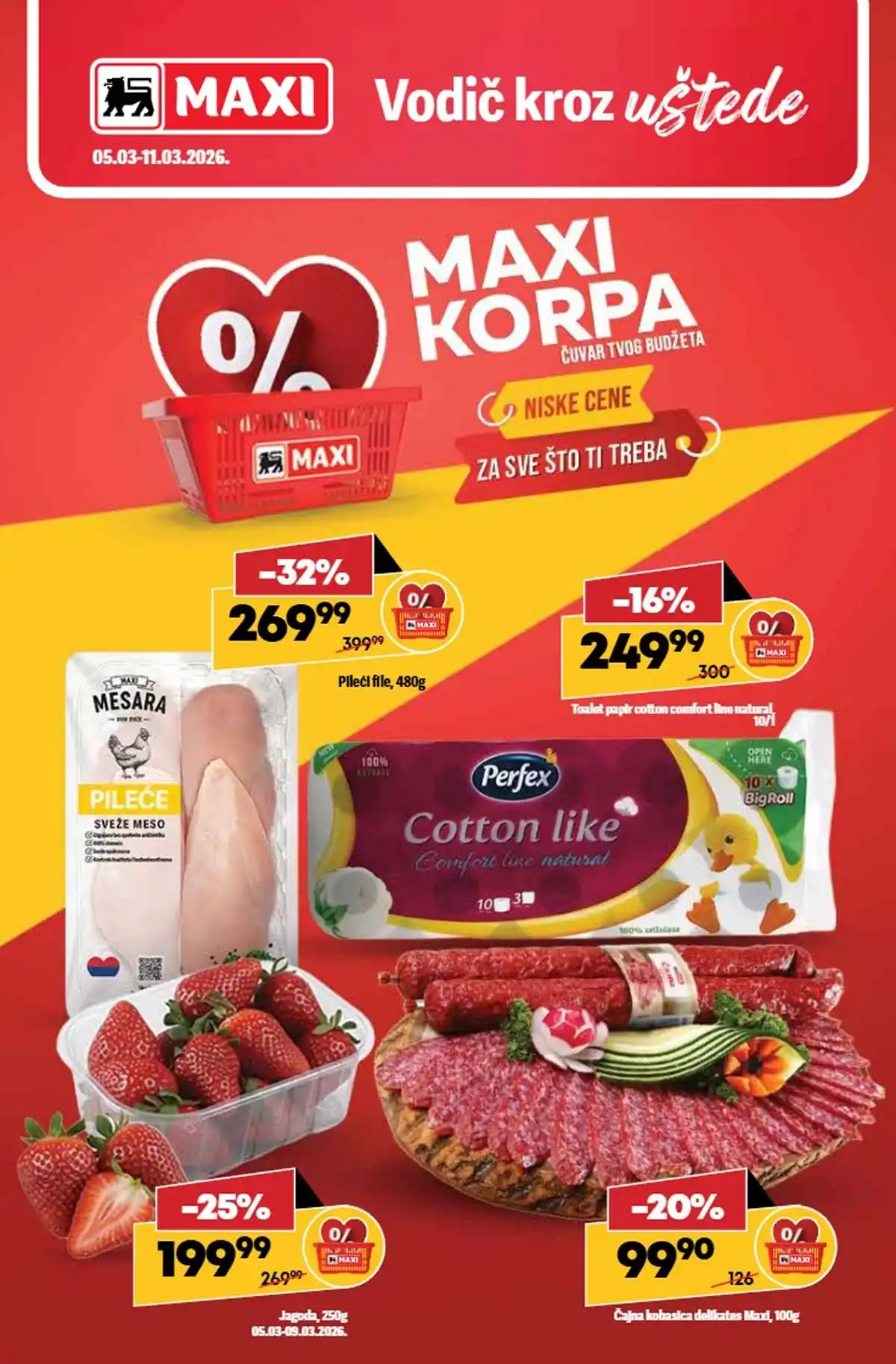 Maxi nedeljni katalog akcija Srbija do 11. marta 2026