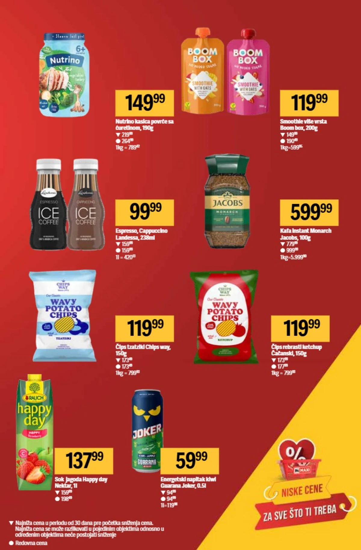 Maxi akcija Jacobs kafa Guarana čips i sokovi po niskim cenama