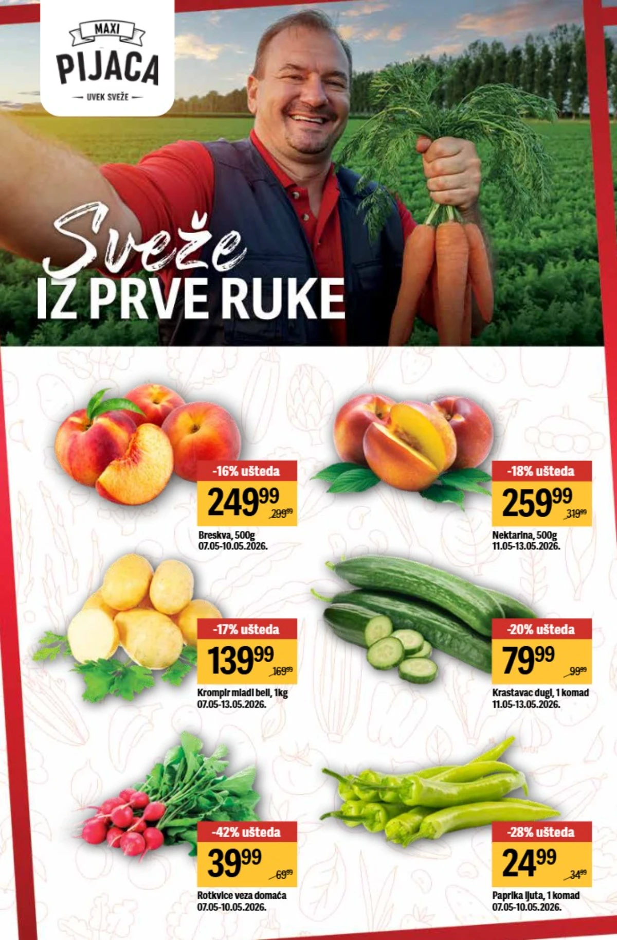 Maxi akcija prehrambeni proizvodi testenina konzervirana hrana i mlečni proizvodi