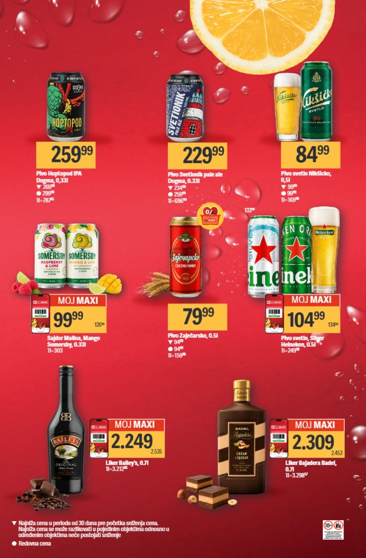 Piva i likeri na akciji – strana 9 Zaječarsko Heineken Somersby i likeri strana 9