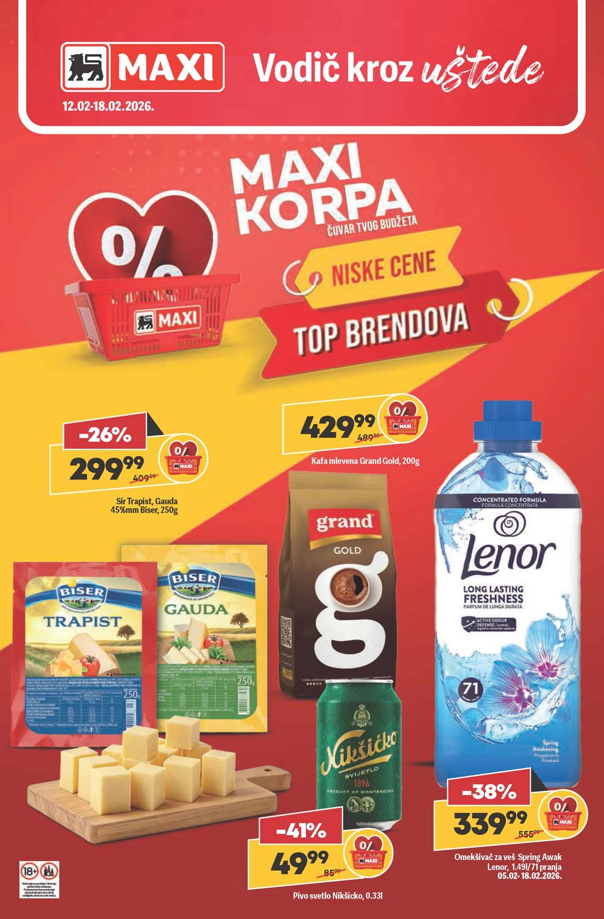 Maxi nedeljni katalog sniženja Srbija februar 2026 velika akcija niskih cena