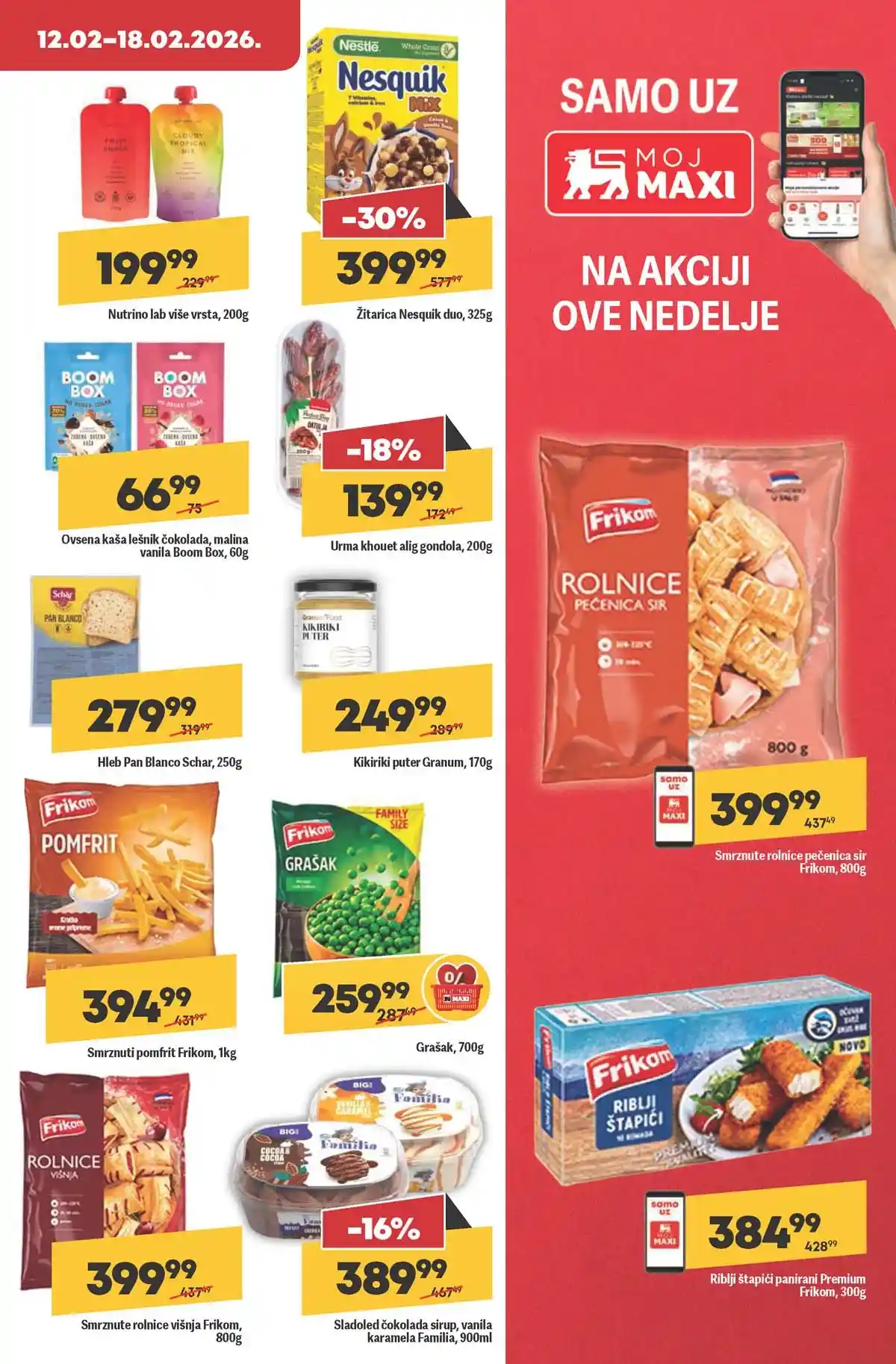 Maxi nedeljni katalog strana 15 kućni tekstil i oprema za dom Srbija februar 2026