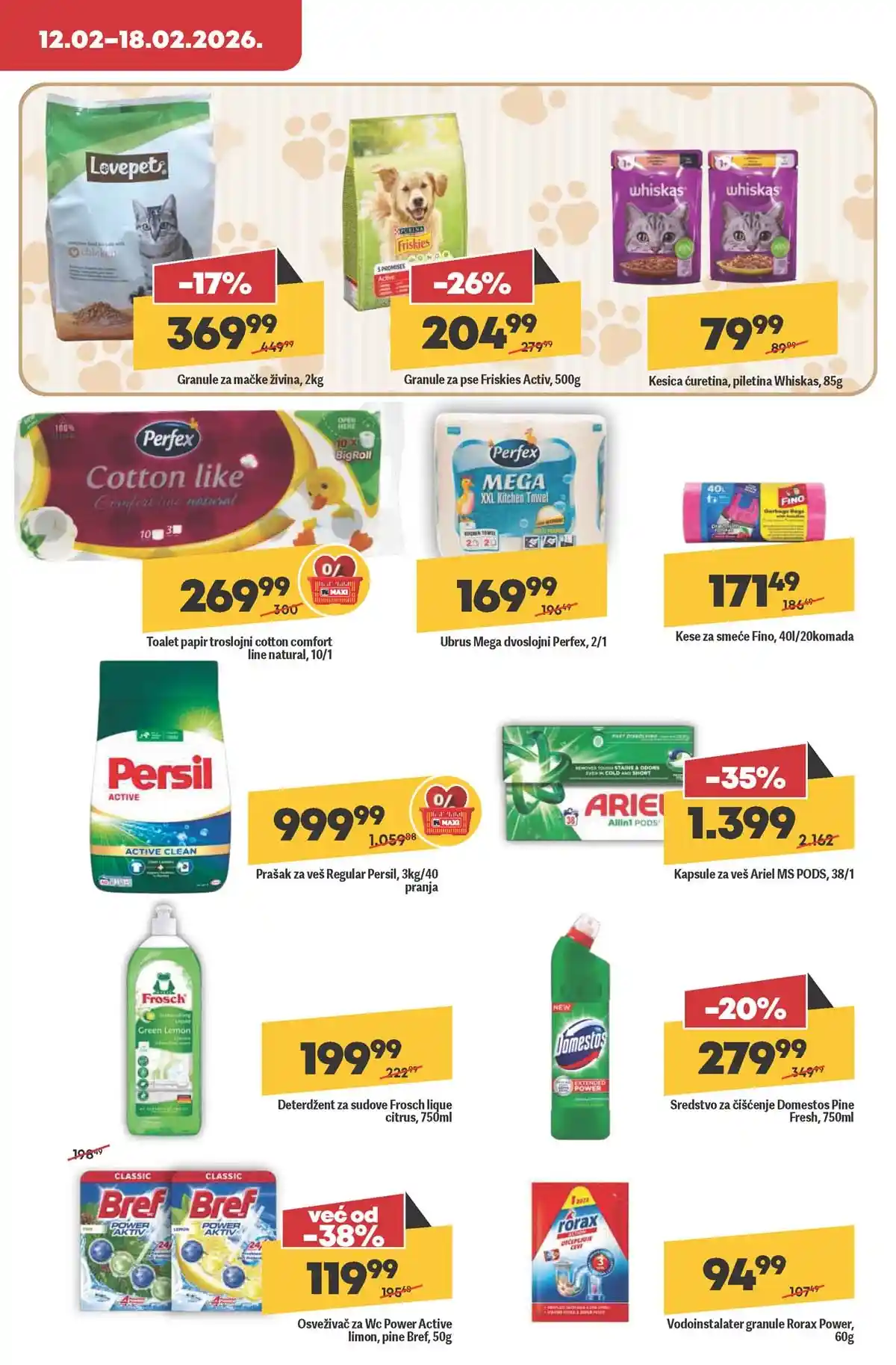 Maxi nedeljni katalog strana 23 dodatne akcije i sniženja Srbija februar 2026