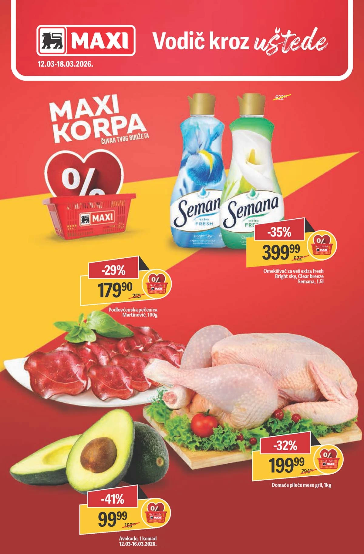 Maxi nedeljni katalog akcija Srbija do 18. marta 2026