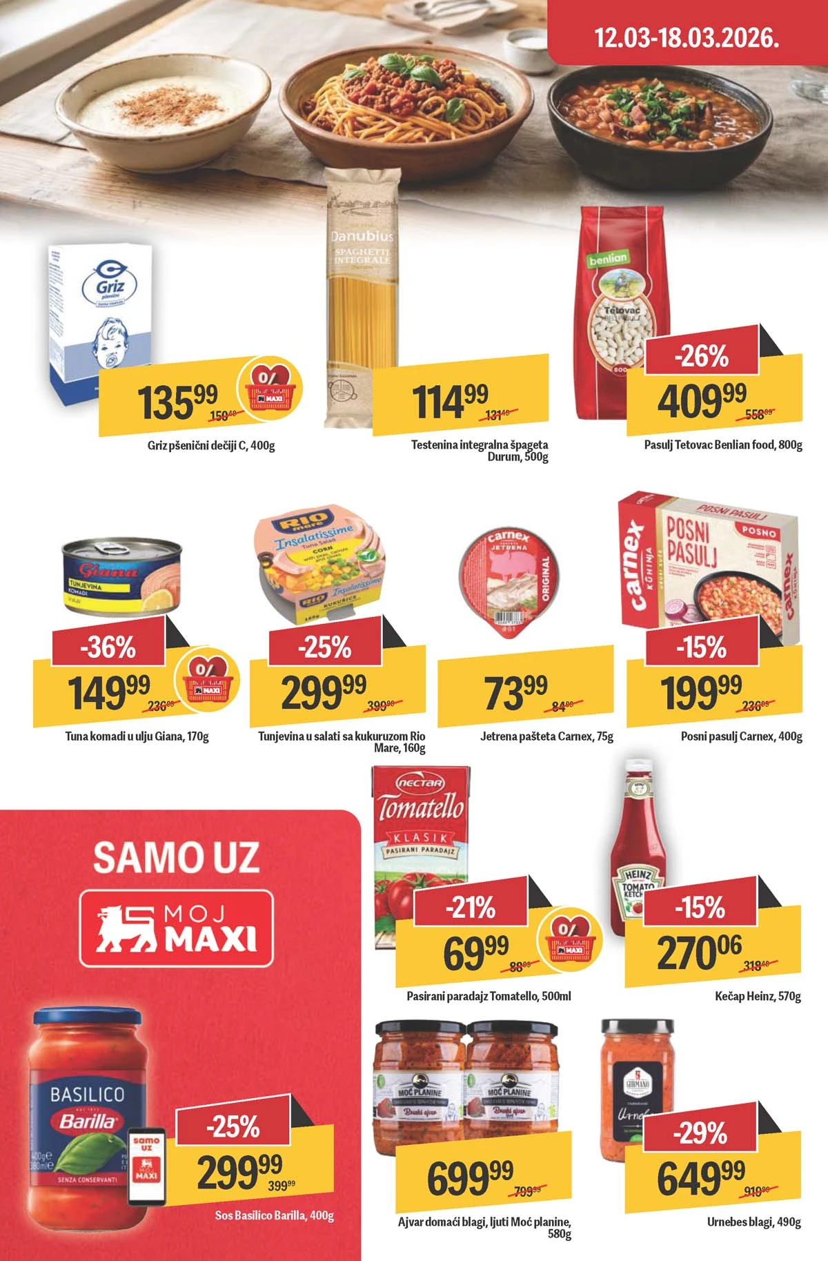 Maxi nedeljna akcija katalog strana 20 promocije do 18. mart 2026 Maxi nedeljni katalog strana 20 promocije i kuponi Srbija mart 2026