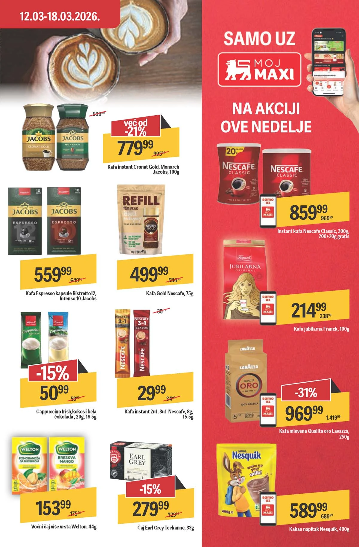 Maxi katalog nedeljna akcija strana 21 porodične ponude do 18. mart 2026 Maxi nedeljni katalog strana 21 ponude za porodicu Srbija mart 2026