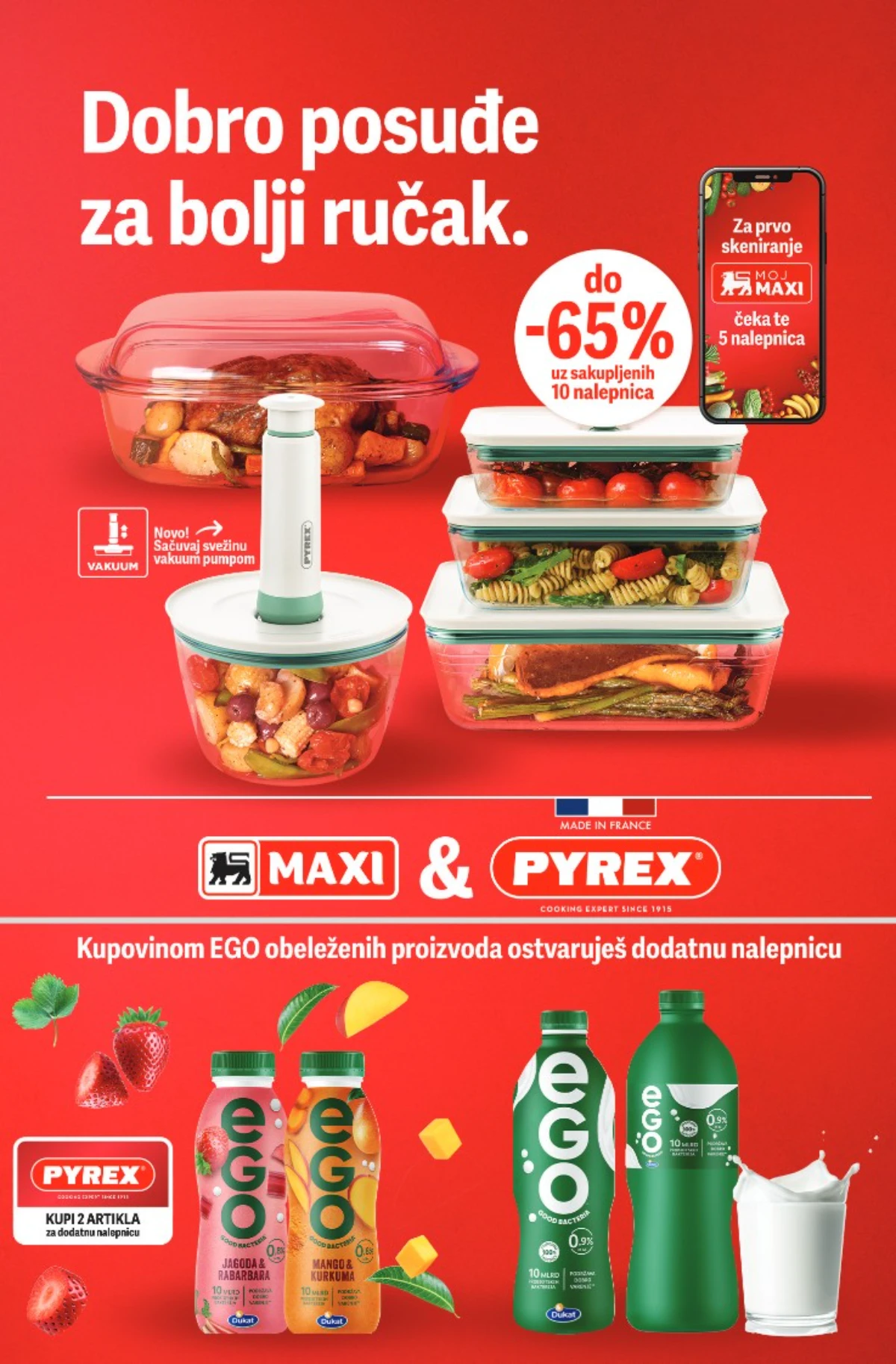 Maxi katalog 14–20.05.2026 strana 5 – Pyrex posuđe i EGO napici uz popuste