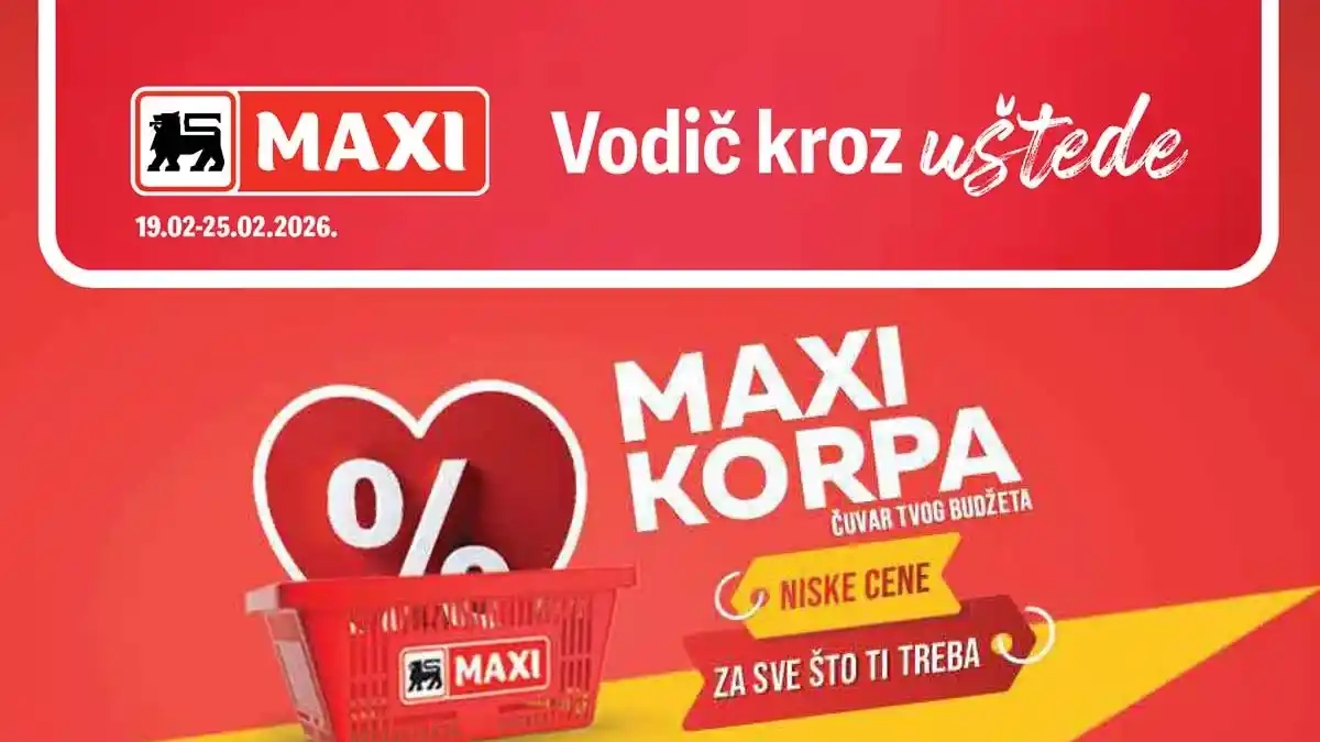Maxi nedeljna akcija katalog niskih cena februar 2026 Srbija