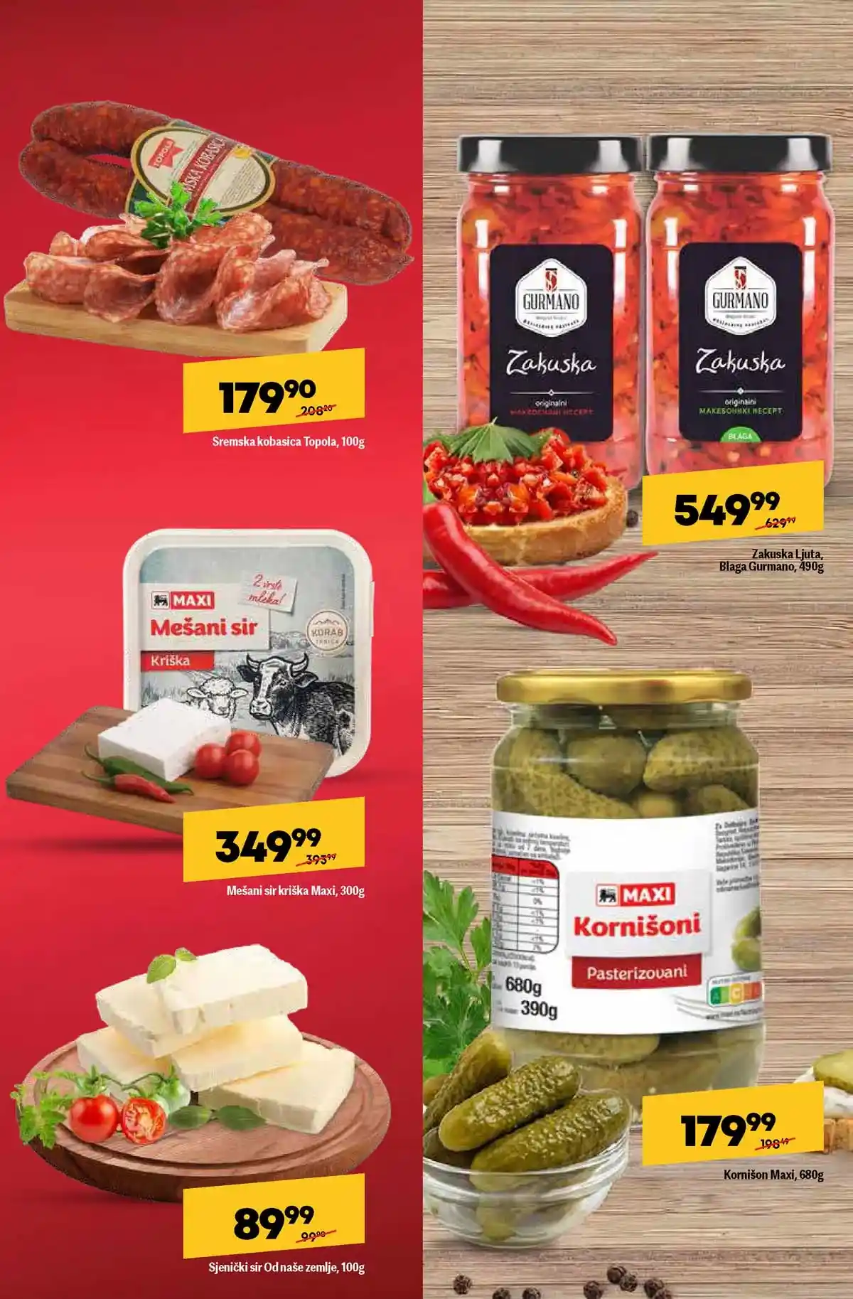 Maxi katalog nedeljna akcija strana 3 popusti do 25. februara 2026 Maxi nedeljni katalog strana 3 akcijske cene hrane i pića Srbija februar 2026