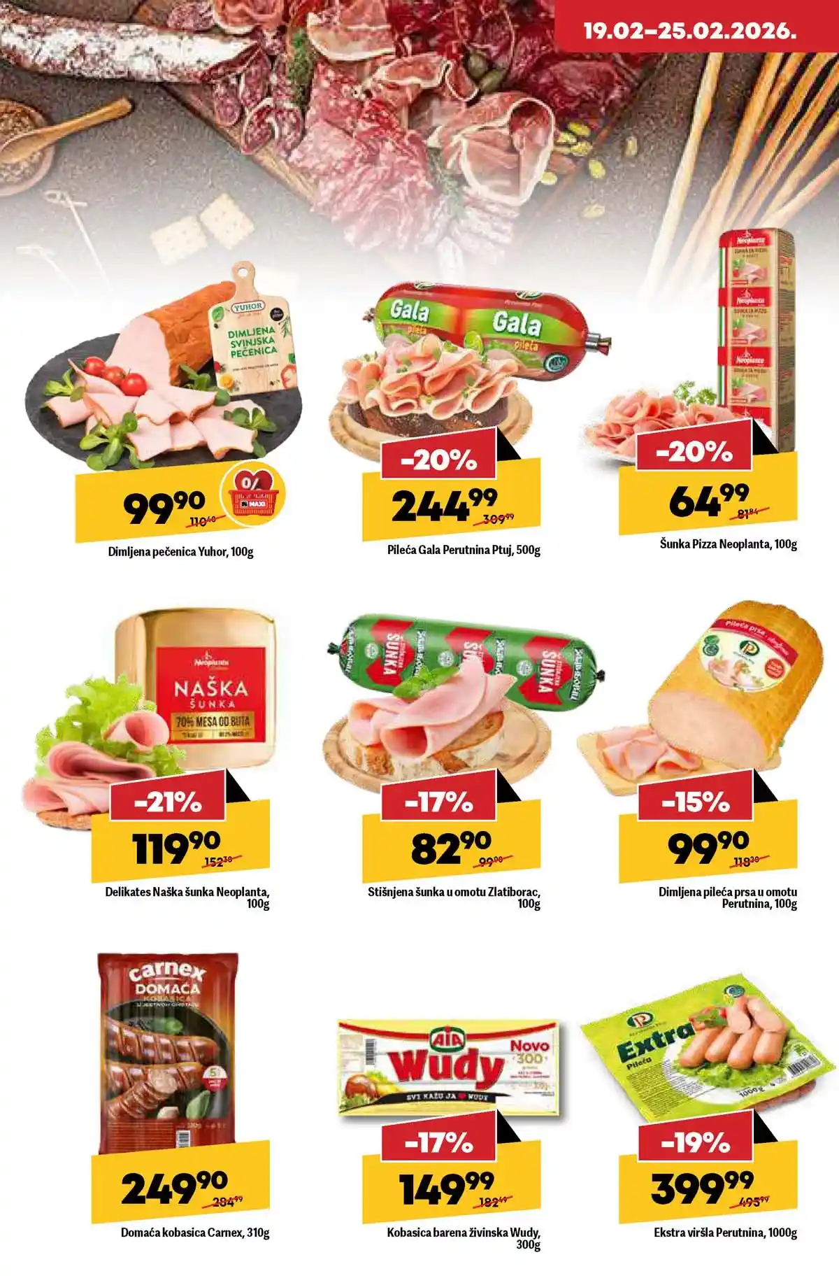 Maxi nedeljna akcija katalog strana 12 kozmetika popusti do 25. februara 2026 Maxi nedeljni katalog strana 12 kozmetika i higijena akcija Srbija februar 2026