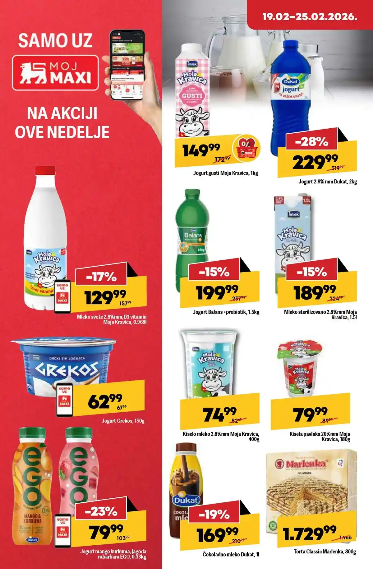 Maxi nedeljna akcija katalog strana 14 pet proizvodi popusti do 25. februara 2026 Maxi nedeljni katalog strana 14 proizvodi za kućne ljubimce akcija Srbija februar 2026