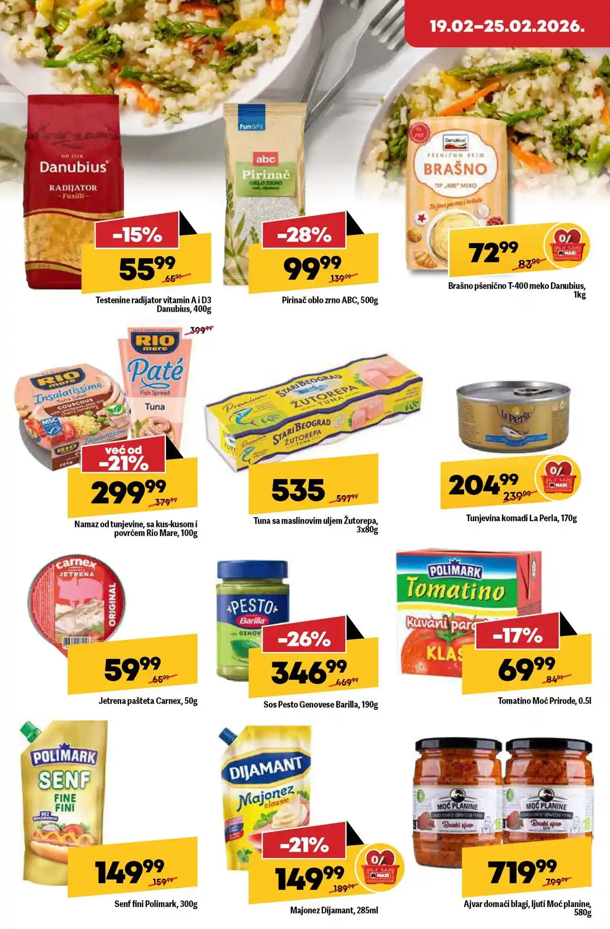 Maxi nedeljna akcija katalog strana 16 kuhinjski aparati popusti do 25. februara 2026 Maxi nedeljni katalog strana 16 kuhinjski aparati i oprema akcija Srbija februar 2026