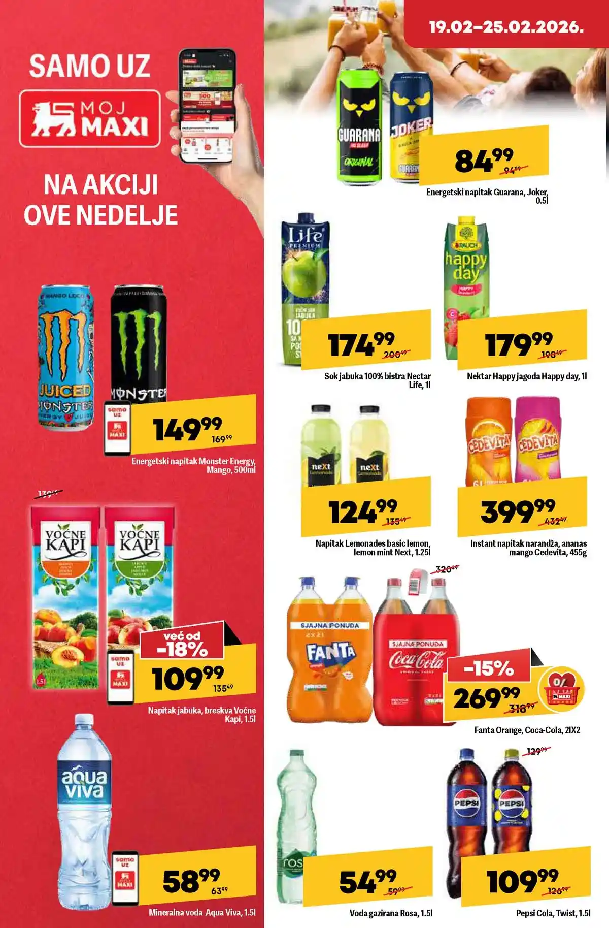 Maxi nedeljna akcija katalog strana 20 promocije do 25. februara 2026 Maxi nedeljni katalog strana 20 promocije i kuponi Srbija februar 2026