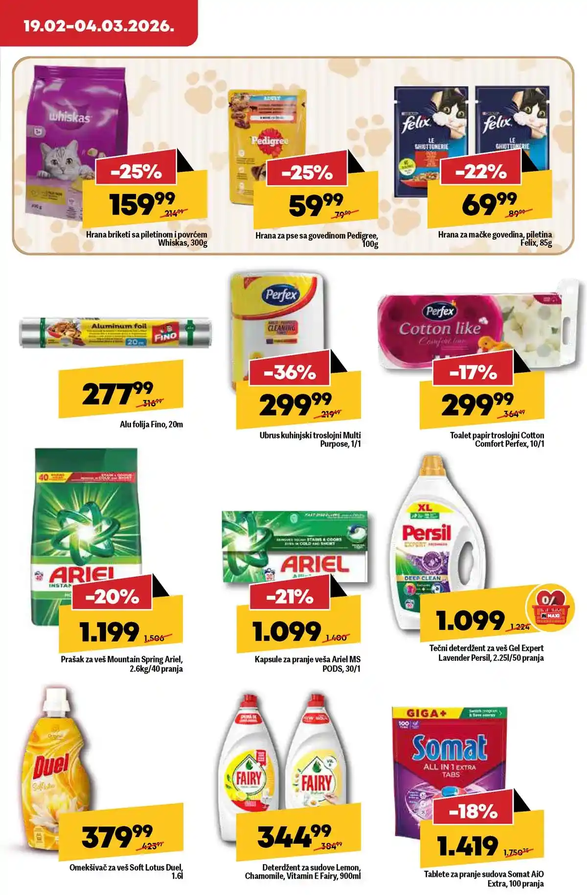 Maxi katalog nedeljna akcija strana 23 dodatni popusti do 25. februara 2026 Maxi nedeljni katalog strana 23 dodatne akcije i sniženja Srbija februar 2026